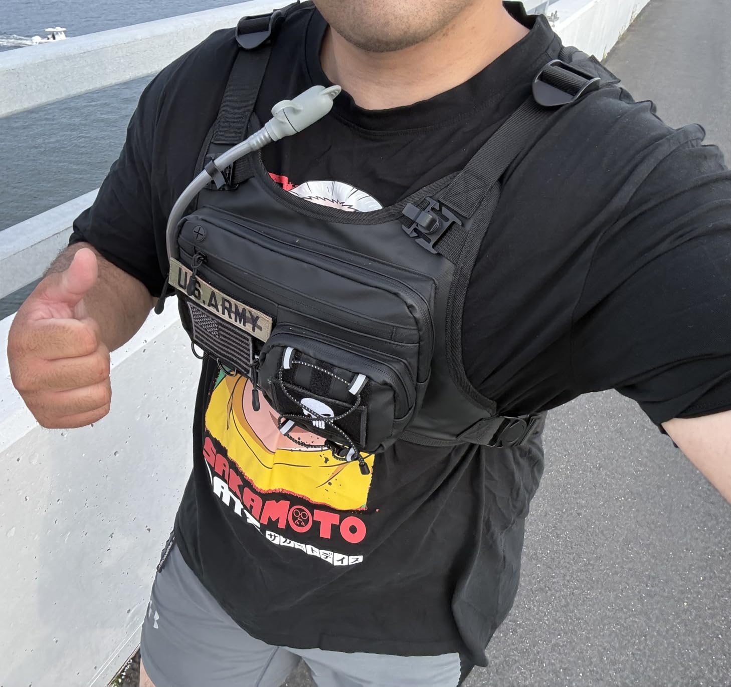 Running Vest with 2L Water Bladder, Hydration Backpack, U.S. Design Patent, Lightweight Hydration Pack with Gear Holder, Reflective Chest Pack for Men Women customer photo 1