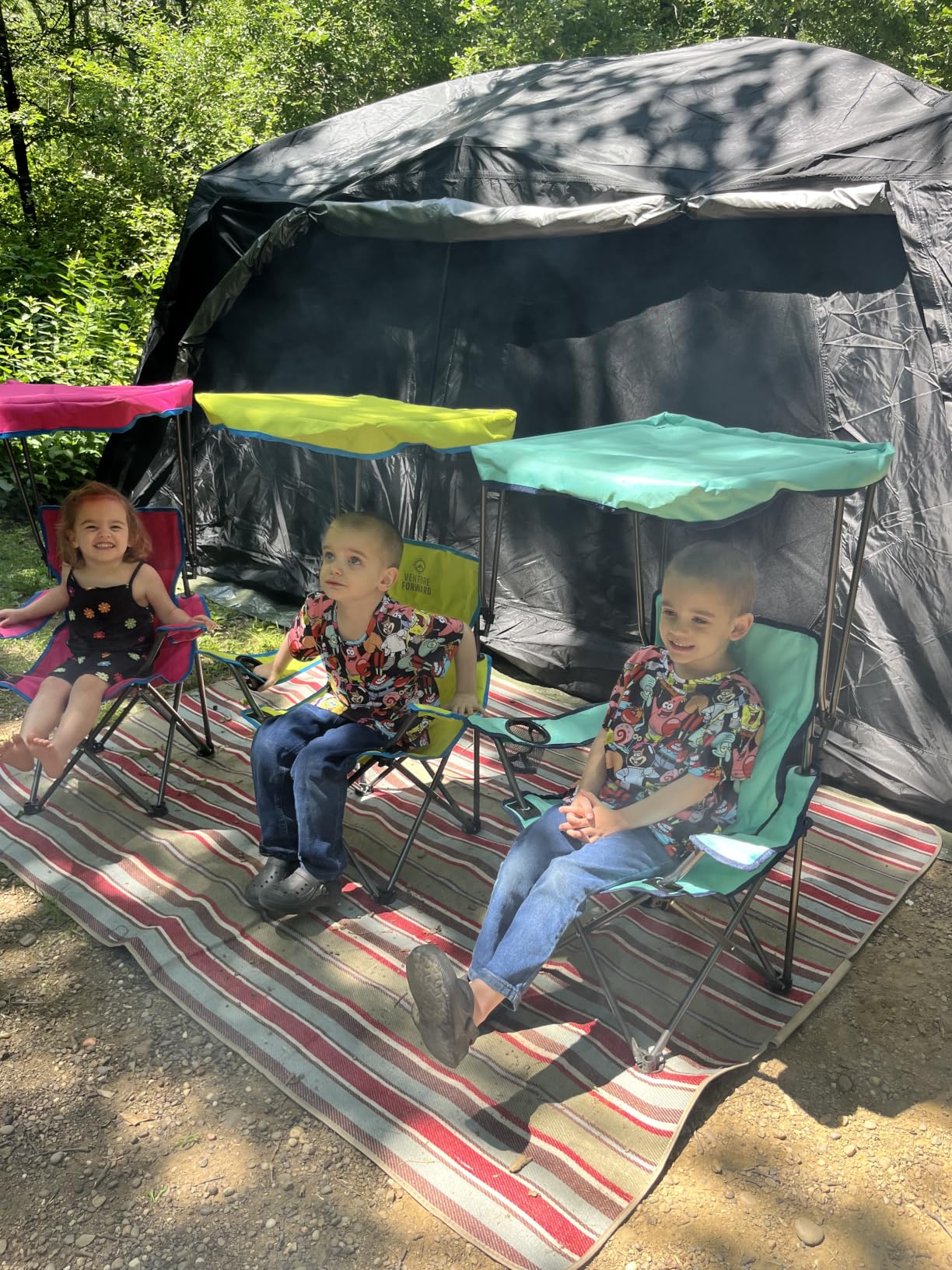 Venture Forward Youth Outdoor Canopy Chair with Adjustable Shade | Folding Kids Camping Chair with Cup Holder and Carry Bag, Portable Beach, Sports and Backyard Seating customer photo 1