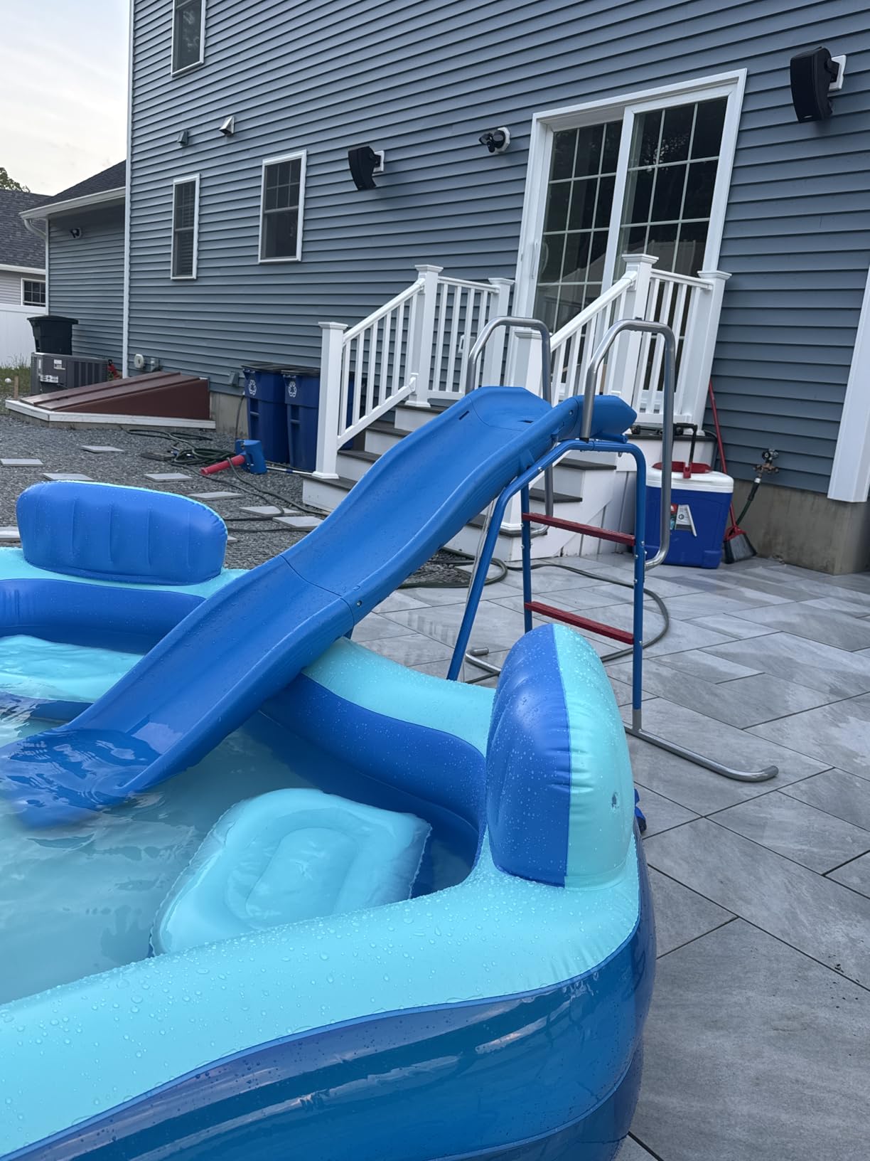 OHYEMO Water Slide for Kids Backyard, Outdoor Waterslide with 3-Zone Spray Sprinkler and Ground Tarp, Summer Water Game Toy for Backyard Water Fun Activities Play customer photo 1