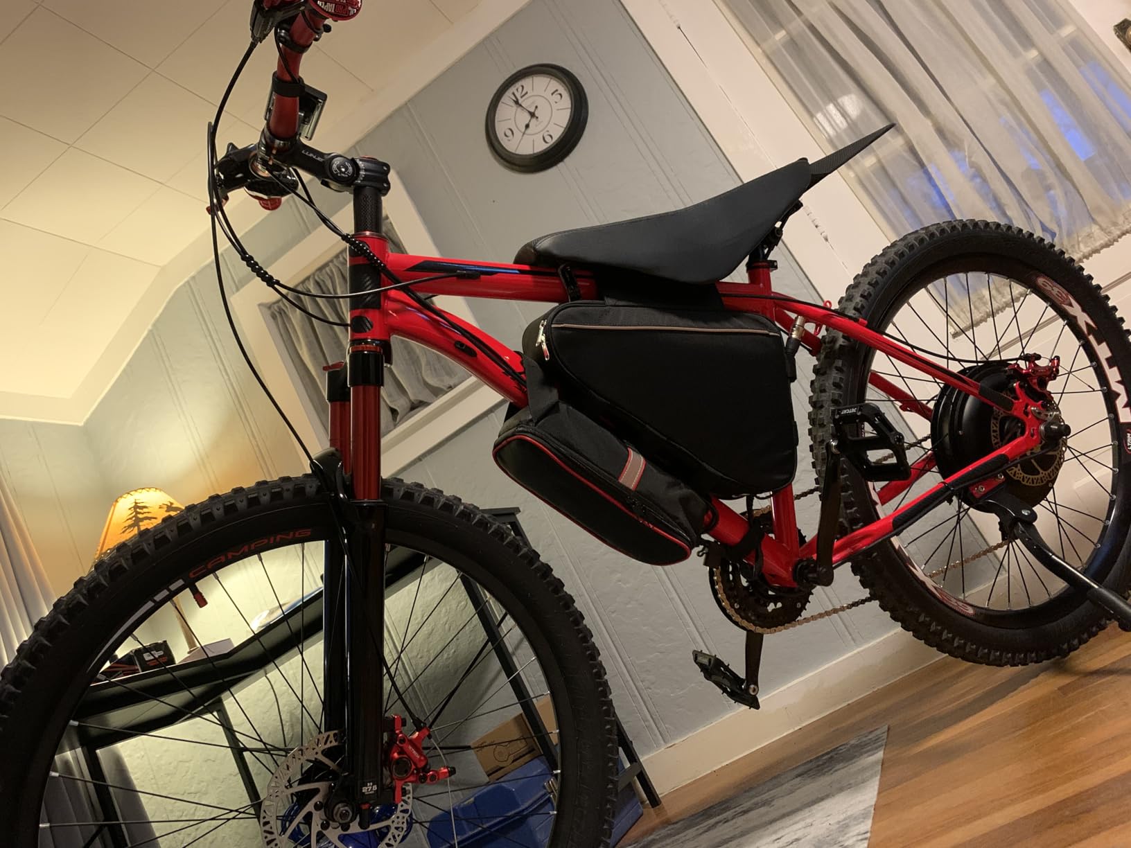 BUCKLOS 26/27.5/29 inch Travel 140mm MTB Air Suspension Fork, Rebound Adjustment 34mm Stanchions 1-1/8