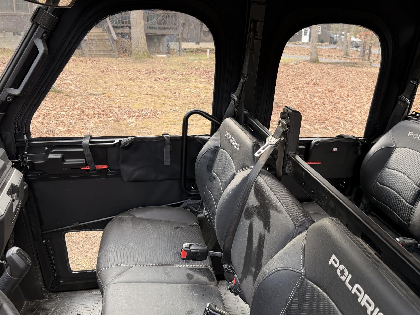 KEMIMOTO UTV Full Door With Steel Frame Compatible with Polaris Ranger Crew | XP 1000 2019-2026, Cab Enclosure Water-Resistant, Tear-Resistant, Embossed PVC Oxford Fabric Frame Doors Kit 4-6 Seater customer photo 1