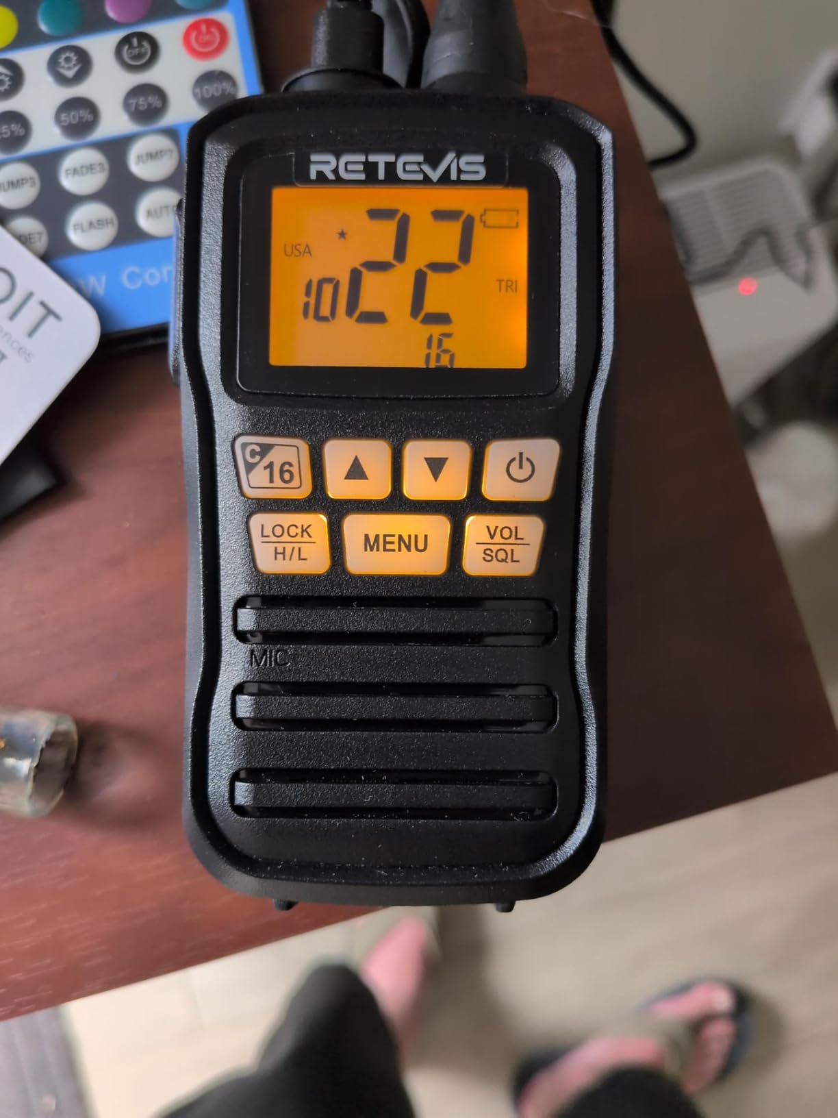 Retevis RM01P 3.5W Marine Radio VHF IP67 Floating, USB-C for Fishing(1Pack) | Lake Leisure Travel, Water Sports, 15-Hour Battery, Portable, NOAA Weather Alert, Global Channel, Vibration Drainage, 3-Watch customer photo 2