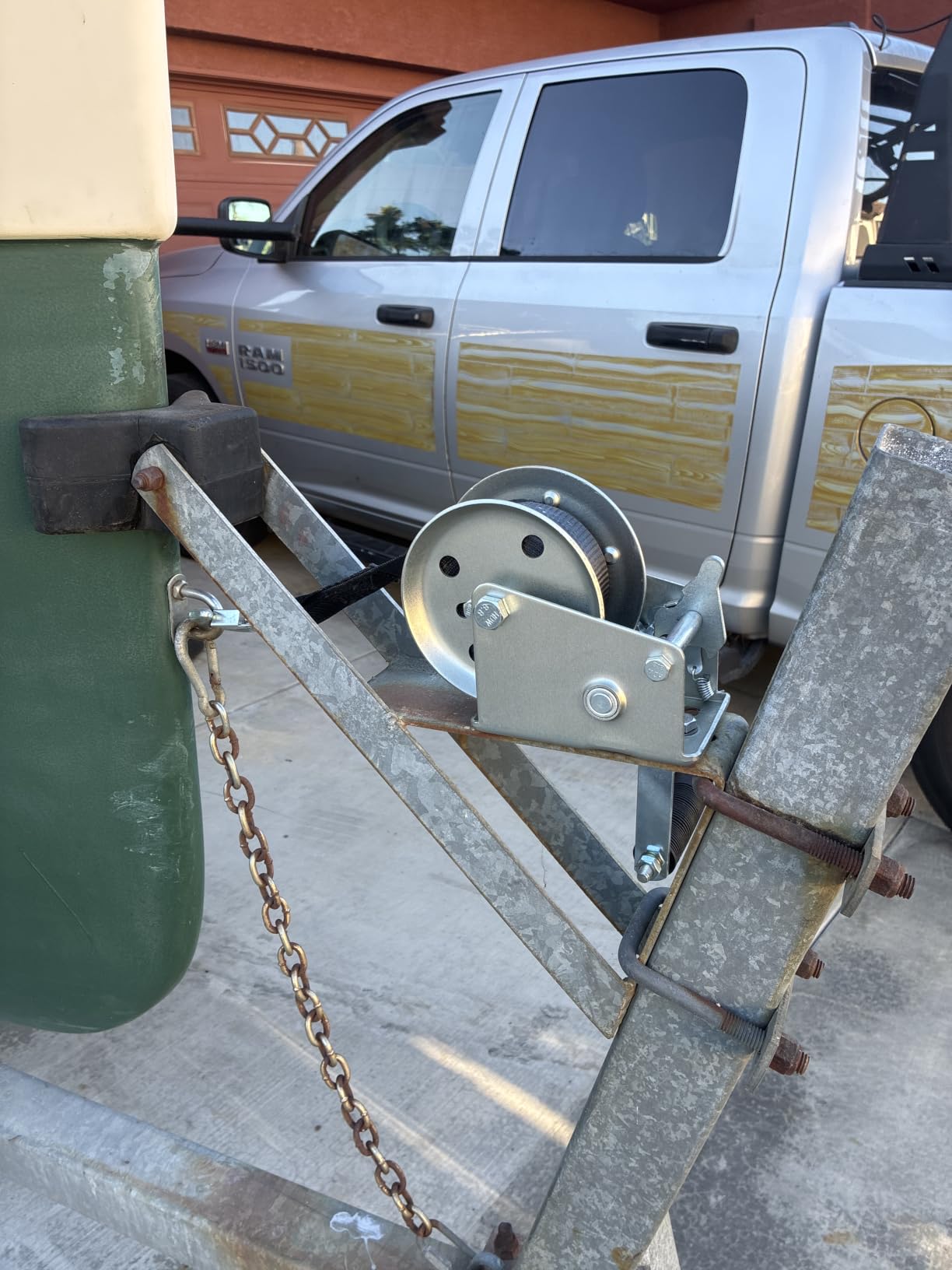 Boat Trailer Winch for Trailers, 1600 LB Hand Manual Winch | 1600 LB, 26FT Strap, Stainless Steel Bolts & Nuts customer photo 1