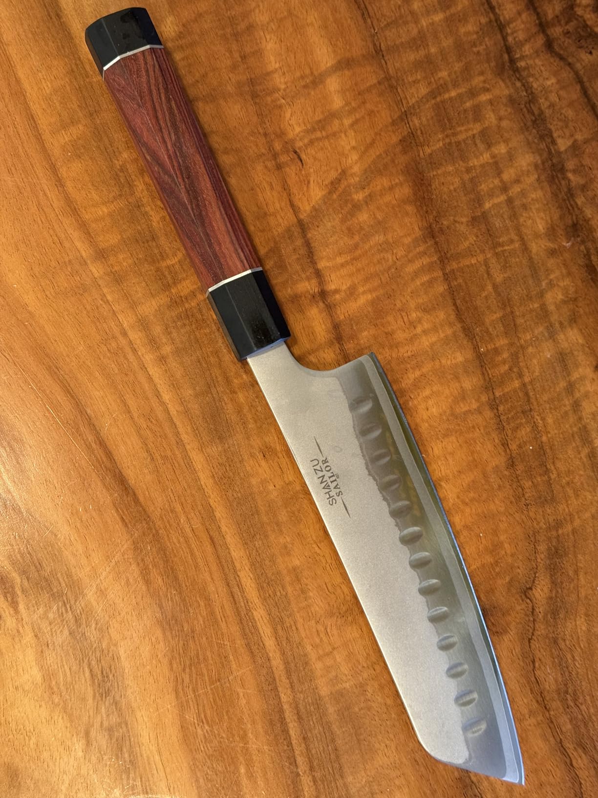 SHAN ZU 10 Inch Japanese Sushi Knife, 9 Layers 10Cr15MoV High Carbon Steel | Sashimi Knife, Sharp Cutting Yanagiba Knives with Red Sandalwood Handle for Sushi Making, Slicing & Fish Knives customer photo 1