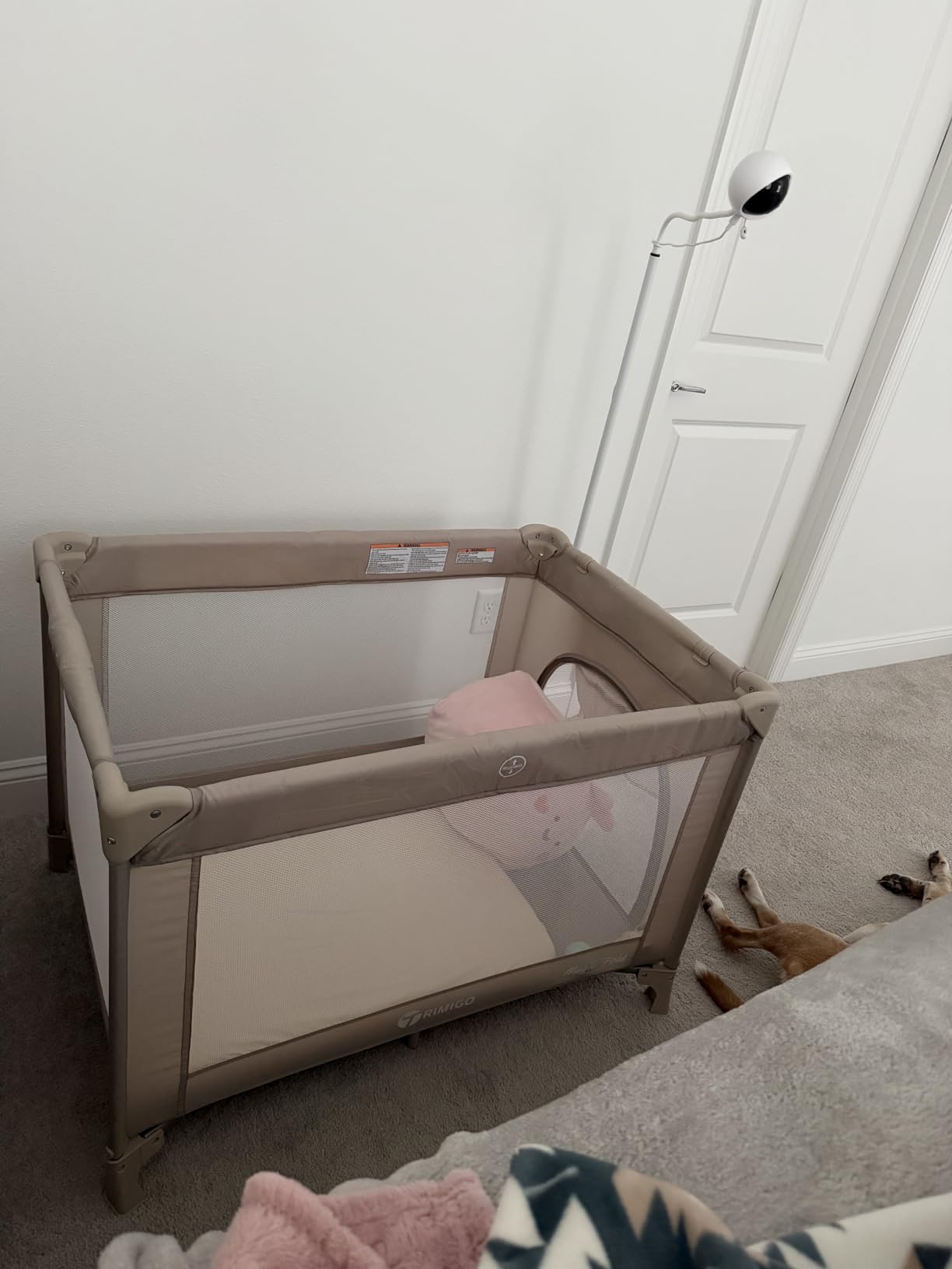 Portable Baby Playard& Playpen with Mattress, Travel Crib, Grey customer photo 2