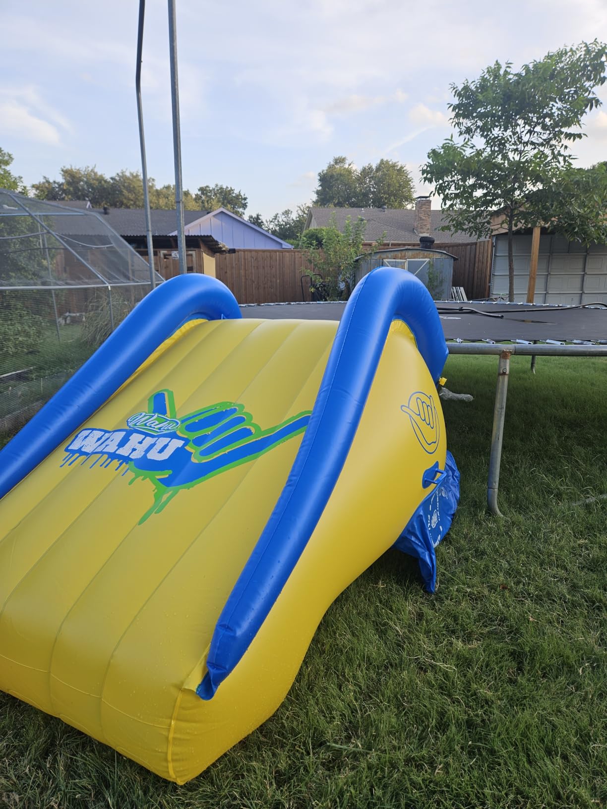 Wahu Rippa Dippa Pool Slide | Steep, Fast Ride with Continuous Spray | Backyard Inflatable, Durable & Colorful Water Slide | 7.2ft Long x 4.6ft High, Weight Limit of 154lbs | Ages 6+ customer photo 2