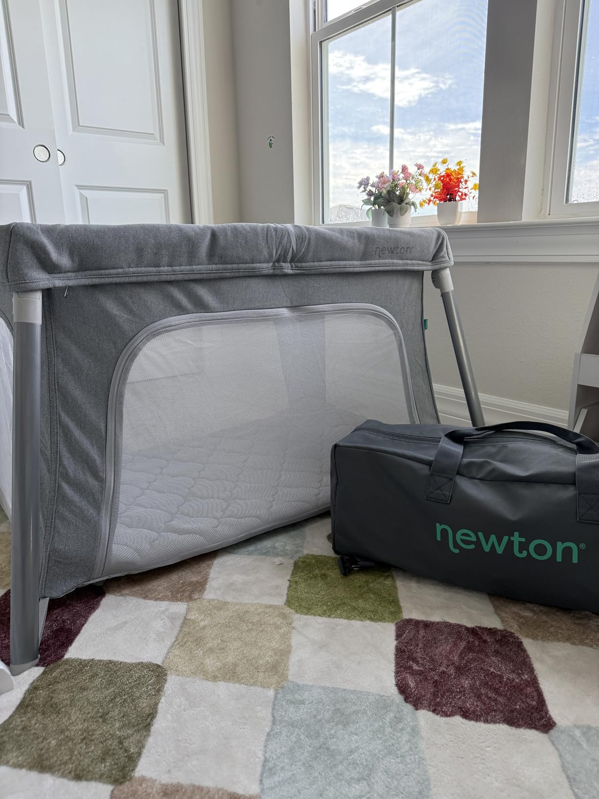 Newton Baby Compact Travel Crib & Play Yard, Carry-On Size - Sand | Compact Travel Crib, Carry-On Size, Foldable, Backpack Straps, Breathable & Washable Mattress, Play Yard, Portable Playpen customer photo 1