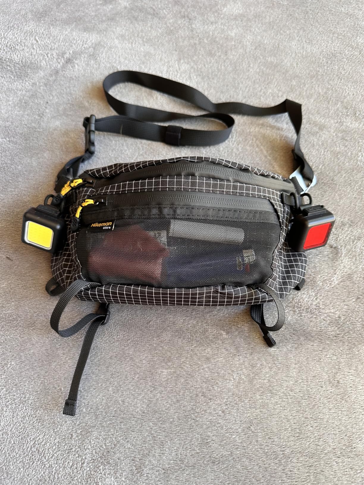 HIKEMAN Strap Pack Pouches for Backpack, Lightweight Phone Pocket, Large Capacity and Waterproof Fanny Pack Multi-functional Outdoor Bag for Hiking, Running, Travel, Cycling customer photo 1