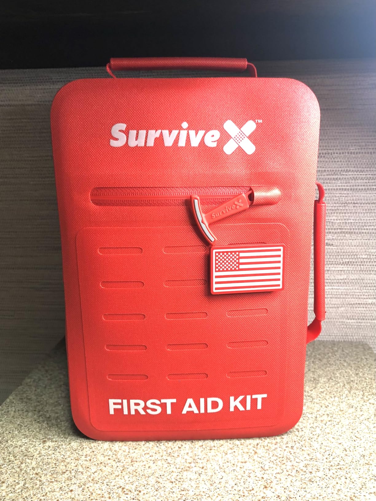 SurviveX Waterproof First Aid Kit, Emergency Kit for 4-5 People | Submersible up to 3ft, Labeled Pockets, Quick access, Mountable, First aid for boats, kayaks, camping, hiking, outdoors customer photo 2