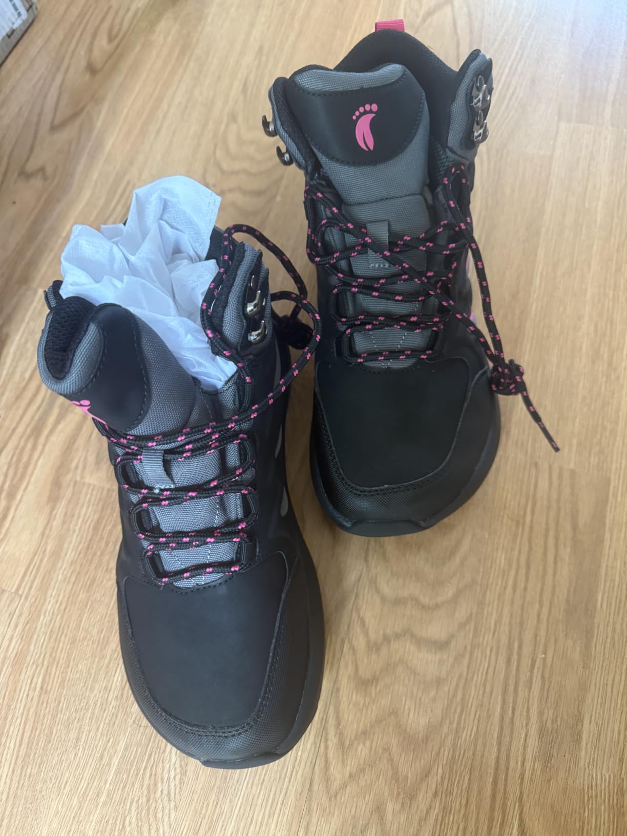 Women's Orthopedic Waterproof Hiking Boots: Comfortable Wide Toe Box Plantar Fasciitis Arch Support Diabetic Walking Shoes, Orthotic Outdoor Ankle Boots for Feet and Heel Pain Relief customer photo 1