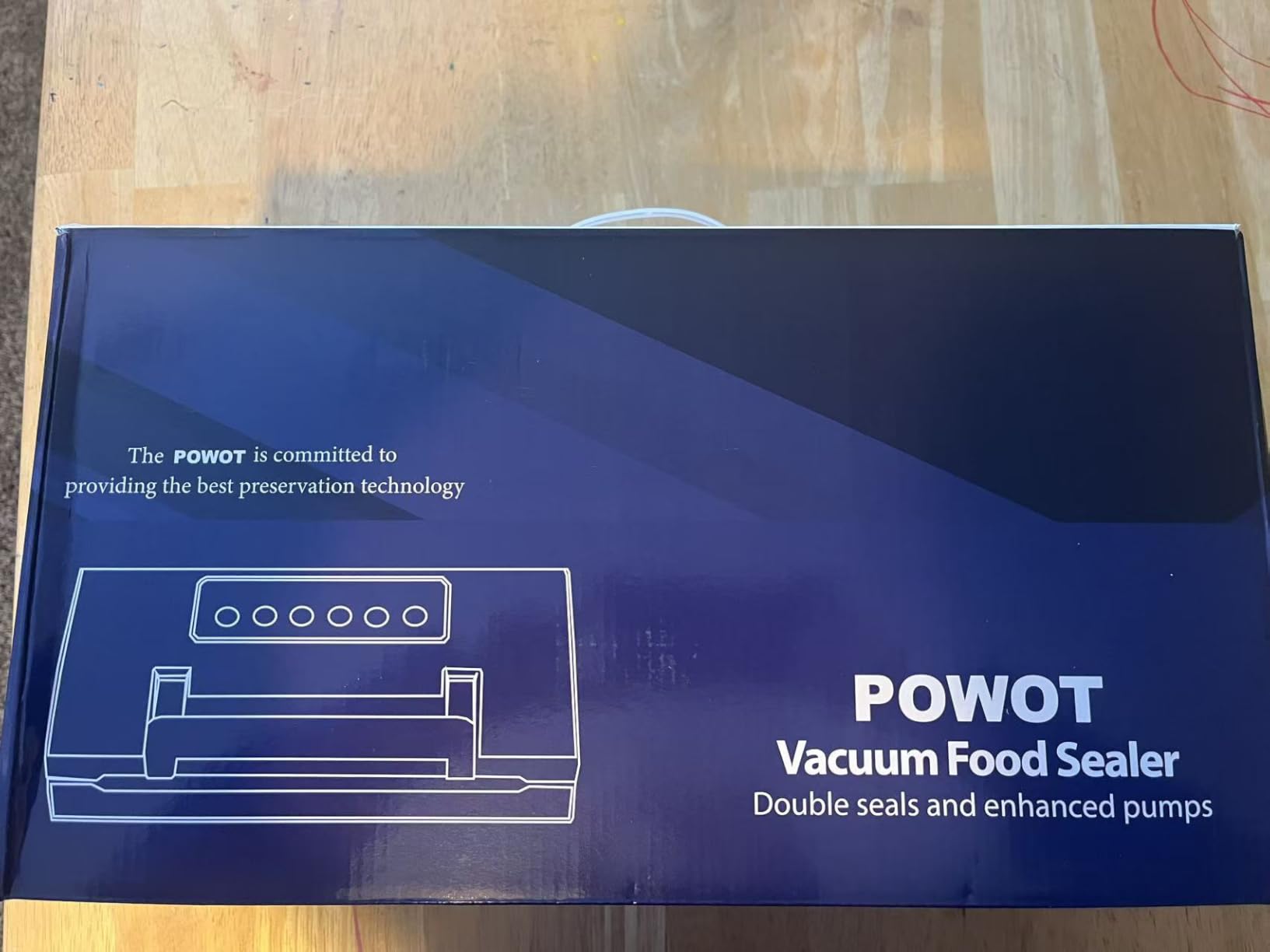 Precision Food Vacuum Sealer Machine, POWOT Fully Automatic Vacuum Sealing System, Commercial Food Vacuum Saver Pro, Double Heat Seal, Easy-Lock Handle, Built-in Cutter&Bag Storage, Hose&Bag Rolls customer photo 2