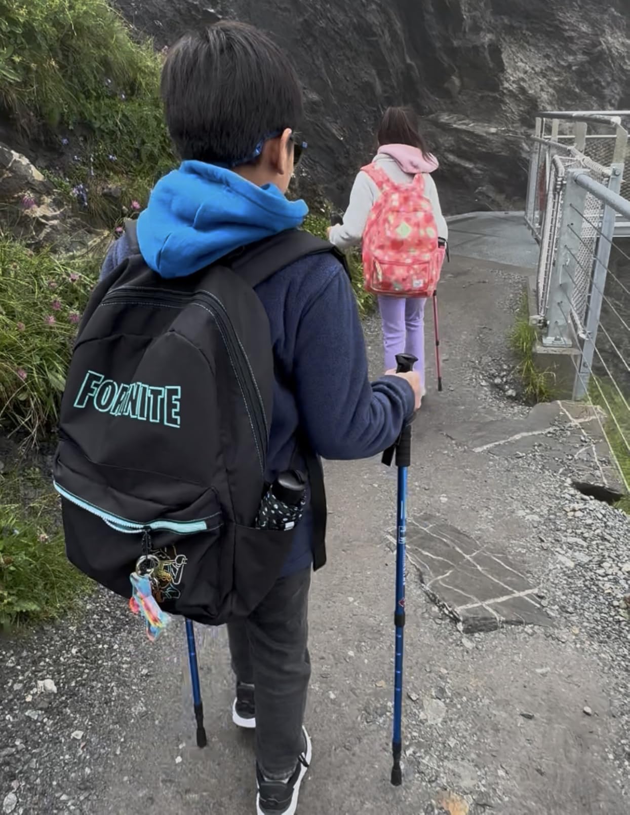Hiking Trekking Poles for Kids, 2 Pack Anti Shock, Adjustable, Collapsible Hiking Poles for Trekking or Walking, Lightweight Aluminum Sticks customer photo 1
