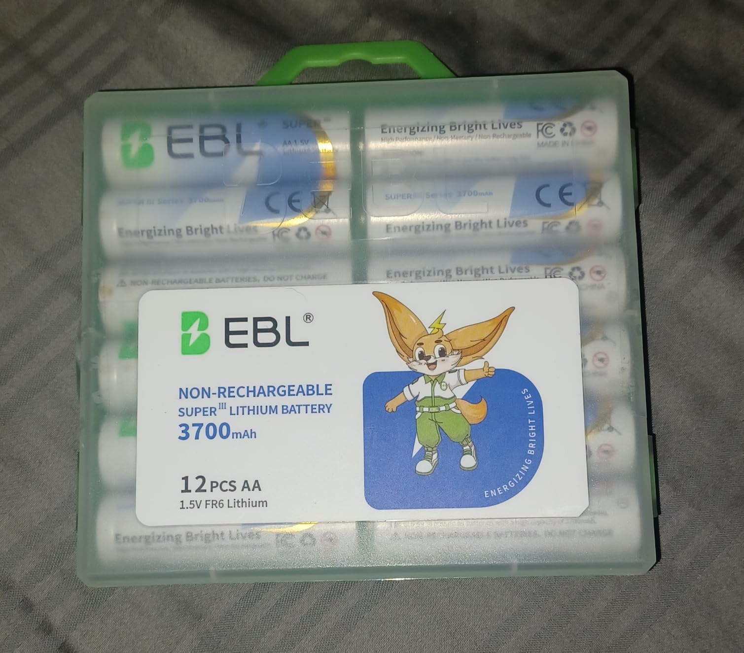 EBL Lithium AA Batteries 12 Pack, Longest Lasting 3700mAh 1.5V Non-Rechargeable, Upgraded Super III AA Lithium Batteries for Blink Camera, Doorbell, Smart Lock Deadbolt customer photo 1