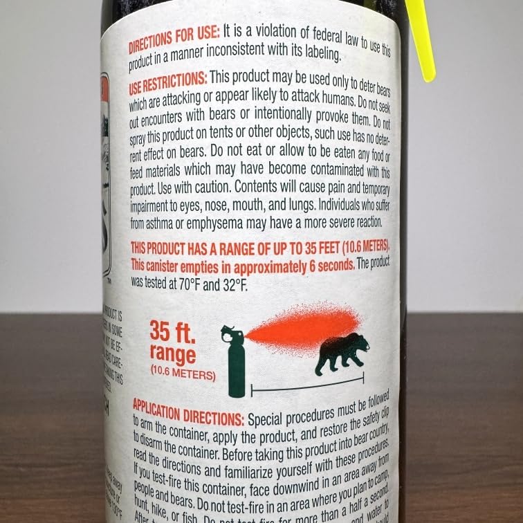 Trail Boss Bear Spray - 35-Foot Range, Maximum Strength 2% Major Capsaicinoids, EPA Registered, 7.9 oz & 13.4 oz Options, Self Defense for Hiking, Camping, Hunting, Fishing, Biking, & Outdoor Safety customer photo 1