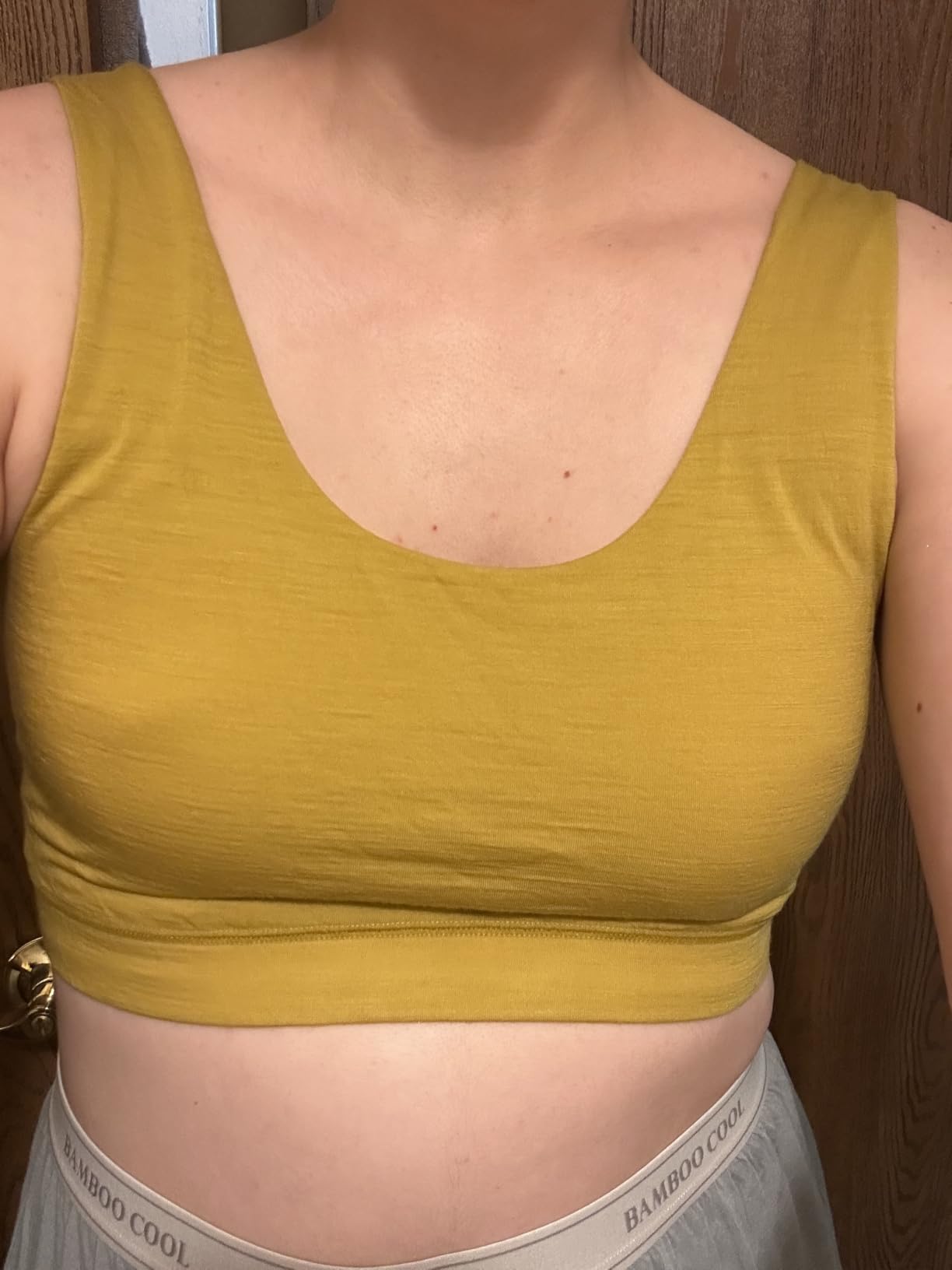 Women's 100% Merino Wool Sports Bra, Soft Seamless Yoga Bra for Workout, Hiking, and Daily Wear. customer photo 2