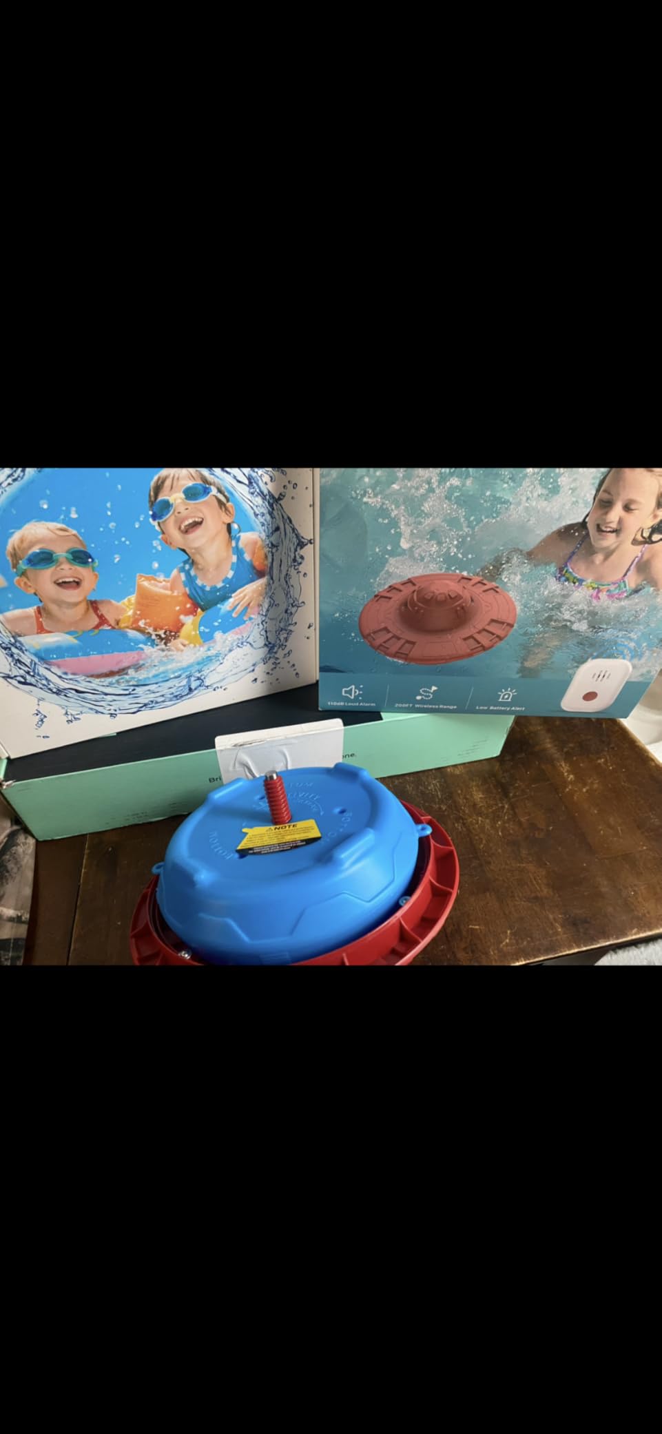 Pool Alarm for Inground & Above Ground Pools - Floating Pool Safety Alarm with 110dB Siren, Adjustable Sensitivity, Weatherproof- Covers up to 20' x 40' - Protects Kids & Pets (Blue) customer photo 1