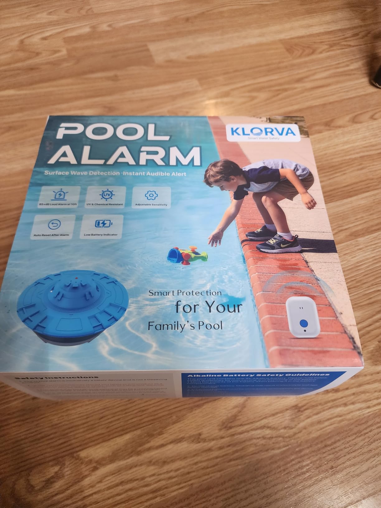 Pool Alarm for Inground & Above Ground Pools, Floating Pool Safety Alarm for Kids & Pets, No App, No WiFi Needed, 85dB+ Loud Alert at 10 ft, Adjustable Sensitivity, Covers 20x40ft (WH&GR) customer photo 1