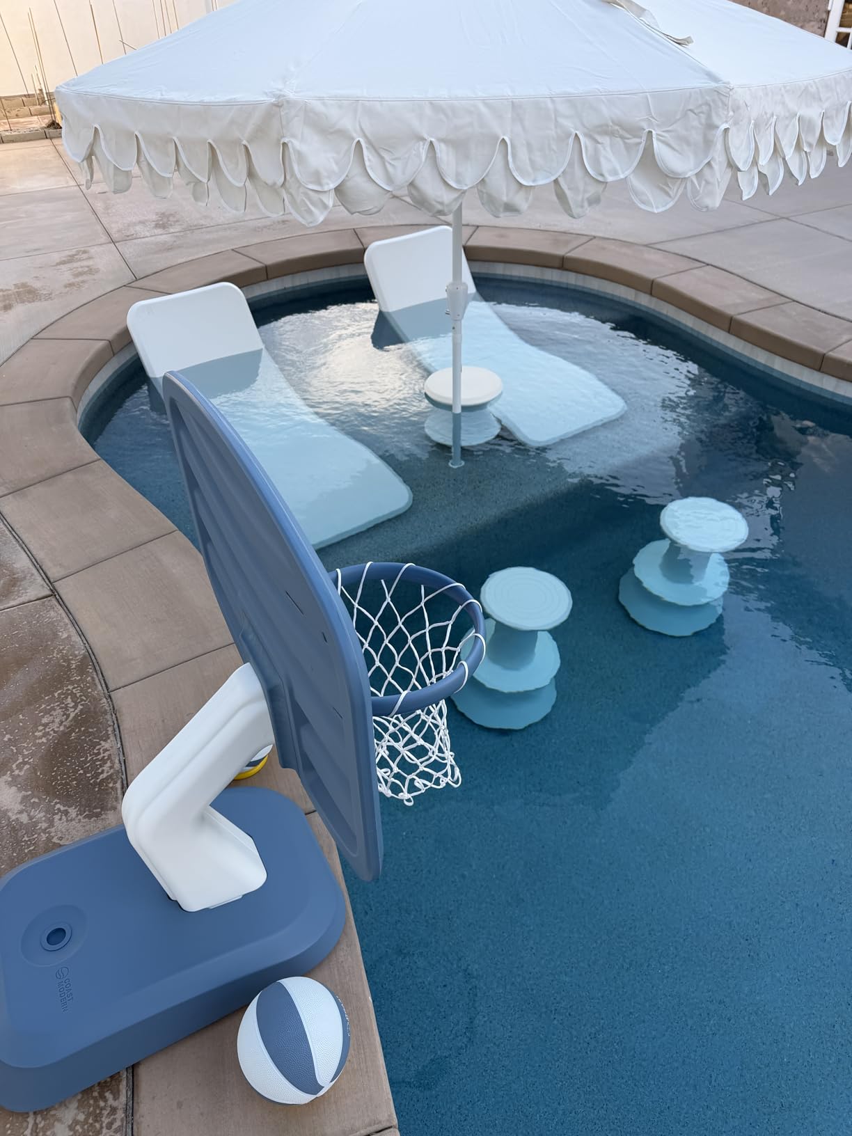 Coast Modern Poolside Basketball Hoop - Premium Outdoor Pool Basketball Hoop with 2 Water Basketballs and Ball Pump customer photo 2