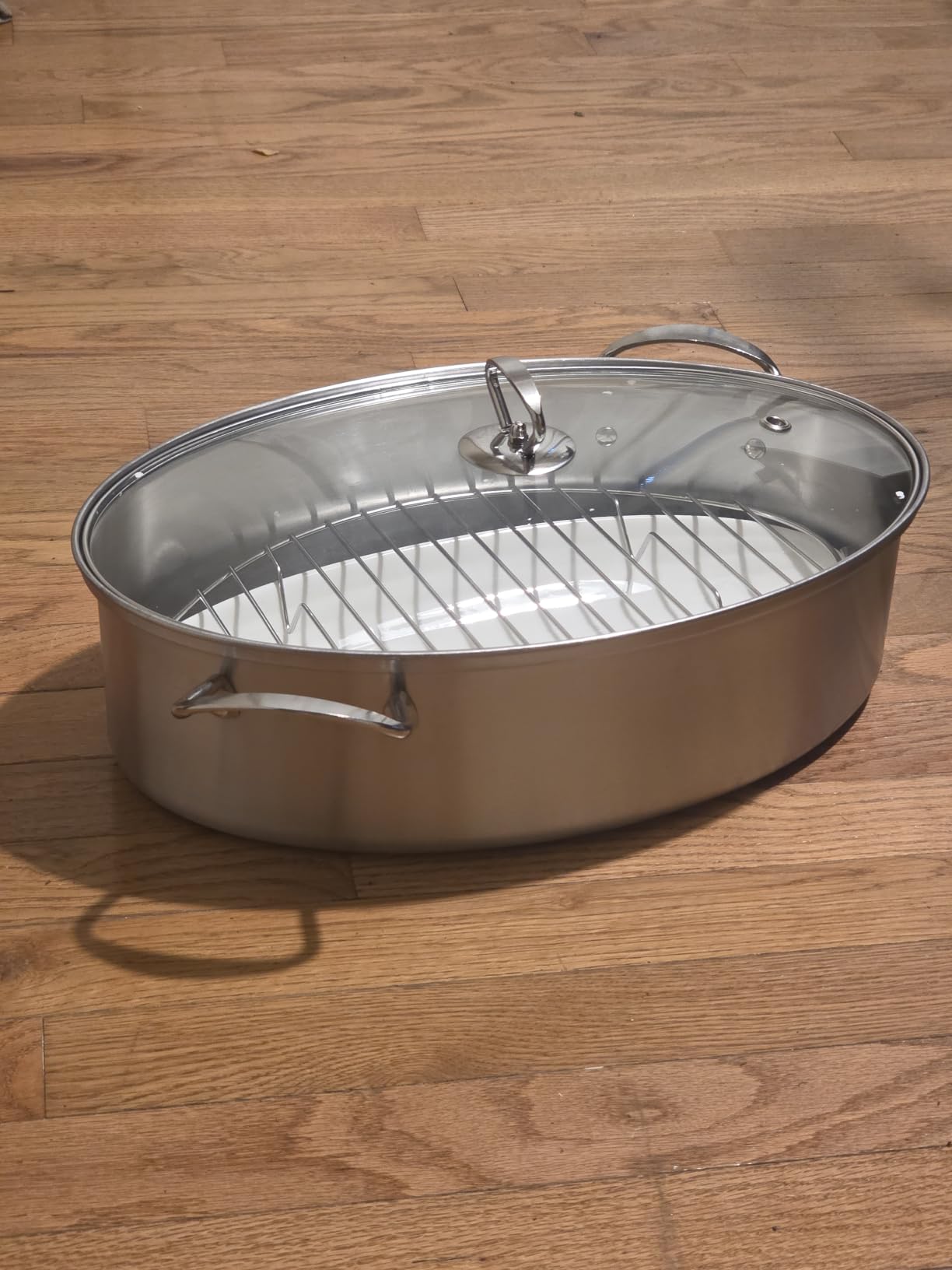 Stainless Steel Oval Fish Steamer Multi Purpose Cooking Pot with Rack | Versatile Braiser Stockpot with Ceramic Pan, Great for Steaming Fish, Soup and Pasta Cooking customer photo 1