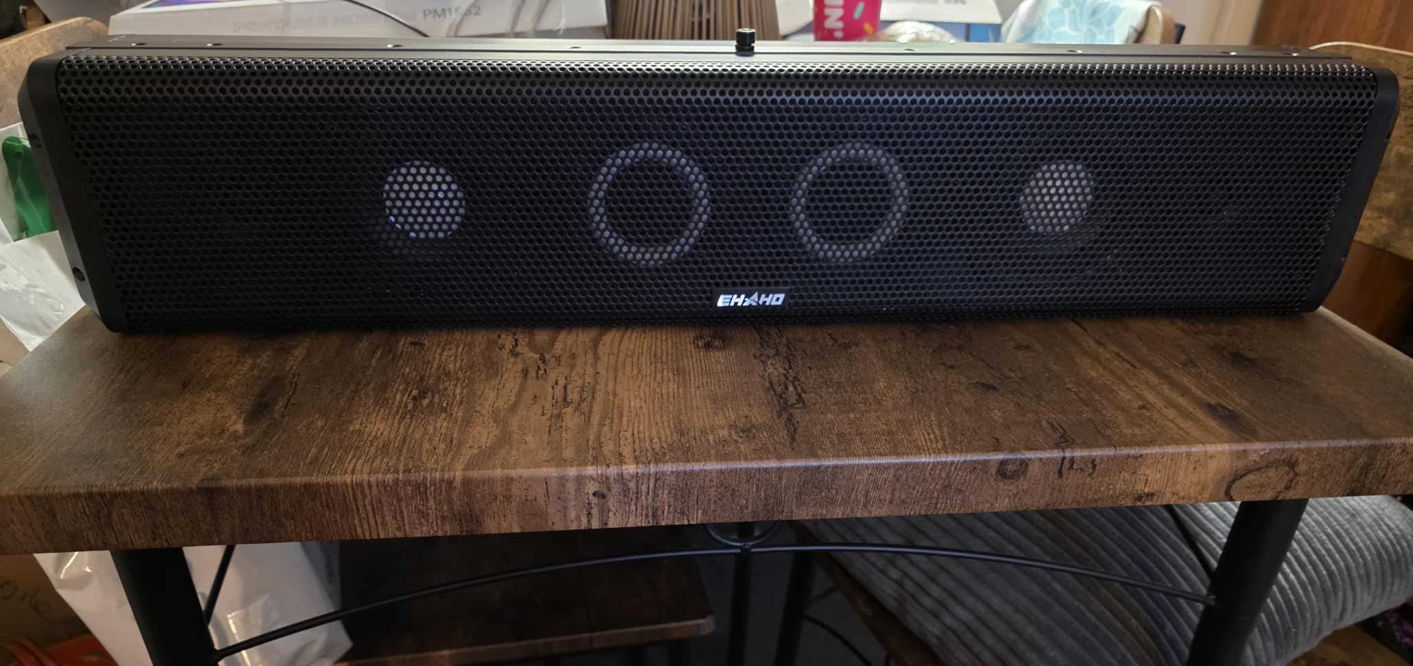 Ehaho 34 Inch 8-Speaker UTV Sound Bar with Bluetooth, RGB, IP66 Waterproof | 600W Peak Power, Deep Bass, BT 5.4 & Auracast, Music-Sync RGB, 3 EQ, USB/AUX, Fits 1