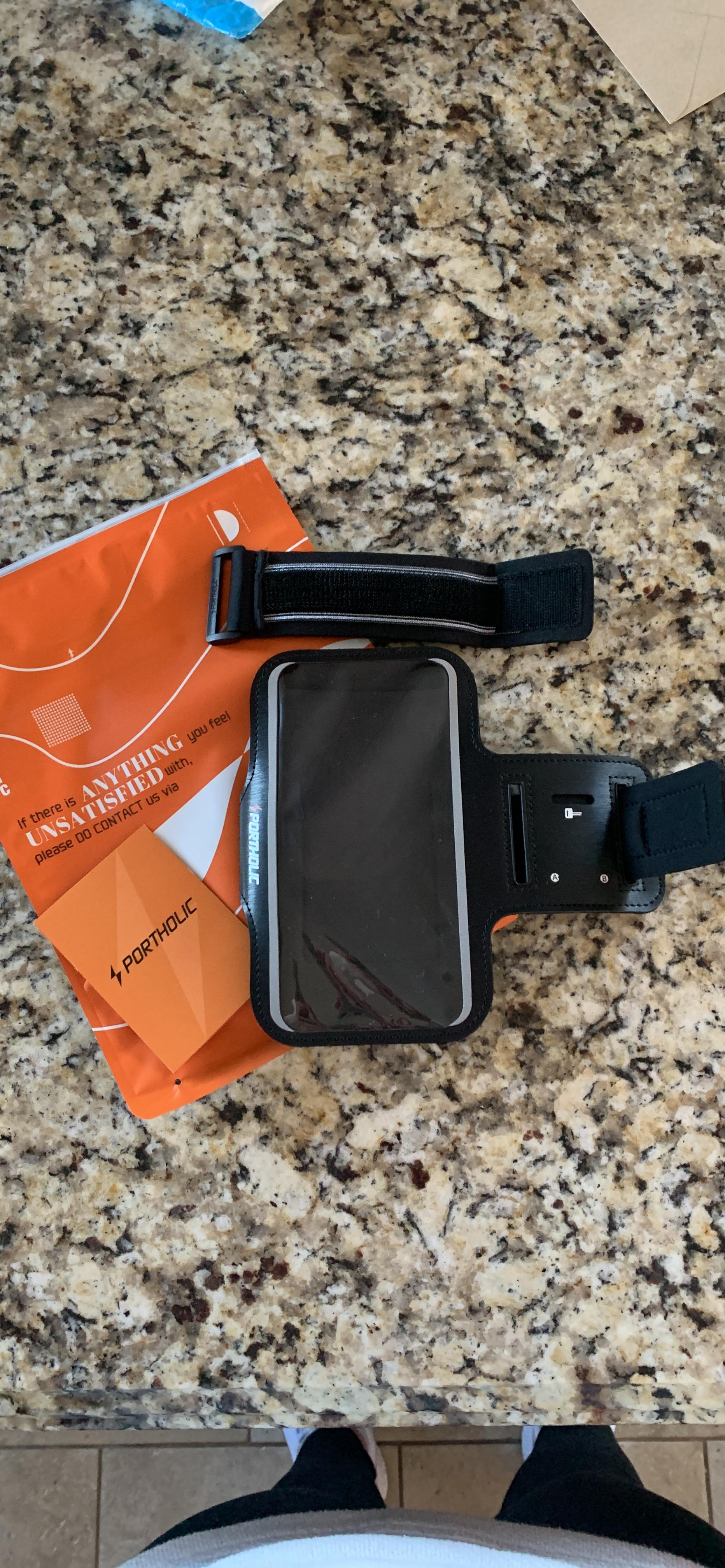 PORTHOLIC 2026 Running Armband Water Resistant Sports Phone Holder Case with Extension Strap, Card Slot Up to 6.9