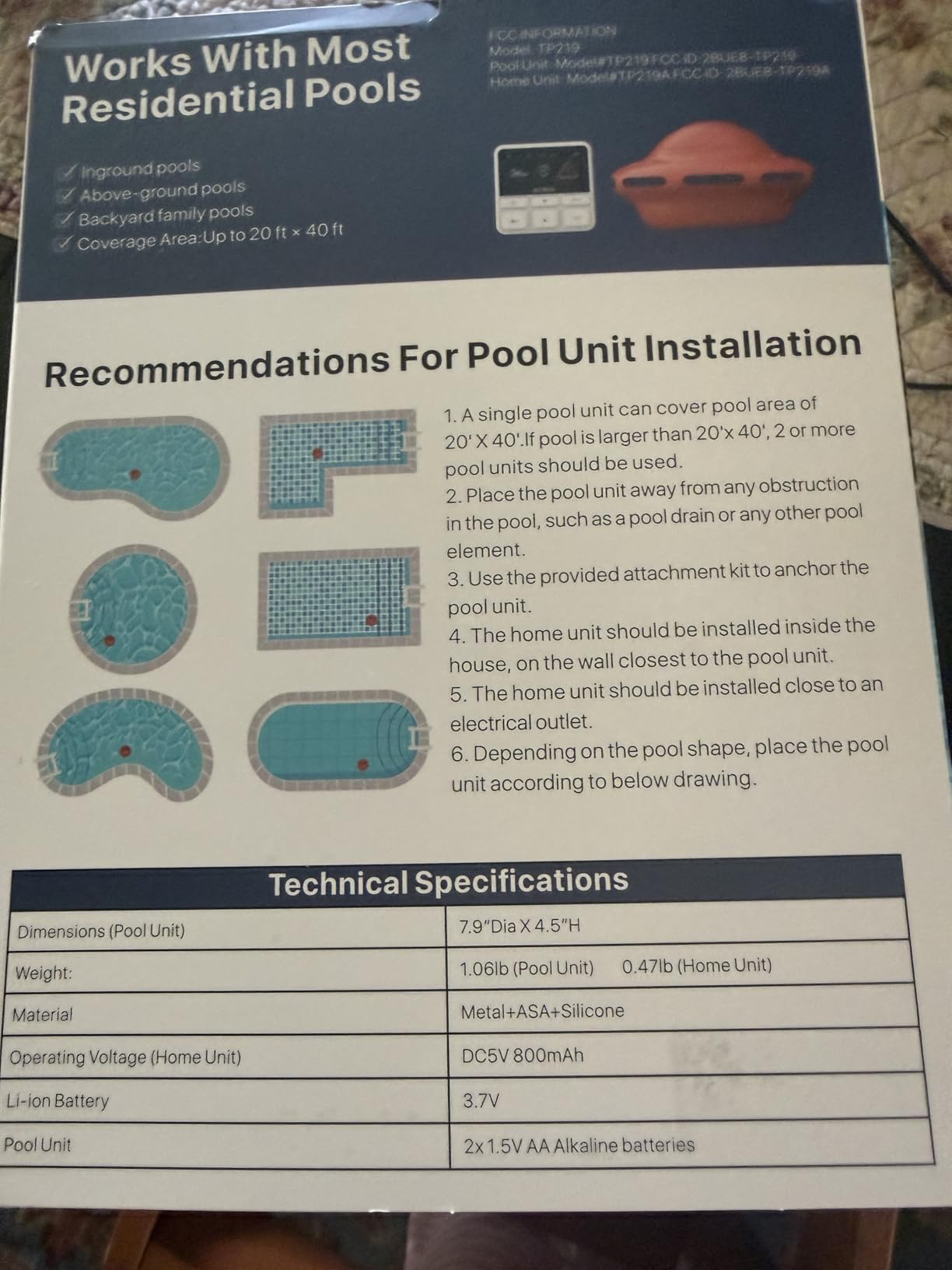 Smart Pool Alarm with App for Inground & Above Ground Pools, Adjustable Sensitivity Water Detection Alarm up to 20x40ft, 85dB+ Safety Alerts for Kids, Pets & Accidental Entry(Red) customer photo 1