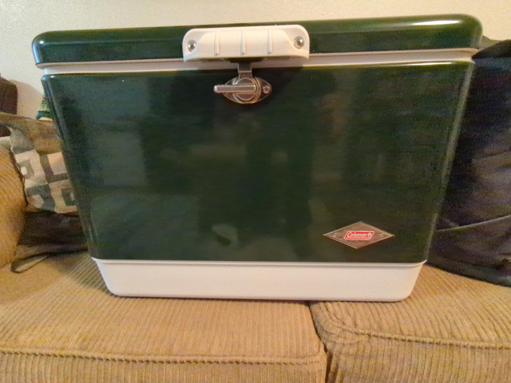 Coleman Vintage 54qt Steel Belted Cooler, Keeps Ice Up to 4 Days, 85-Can Capacity Hard Cooler with Drain & Have-A-Seat Lid customer photo 1