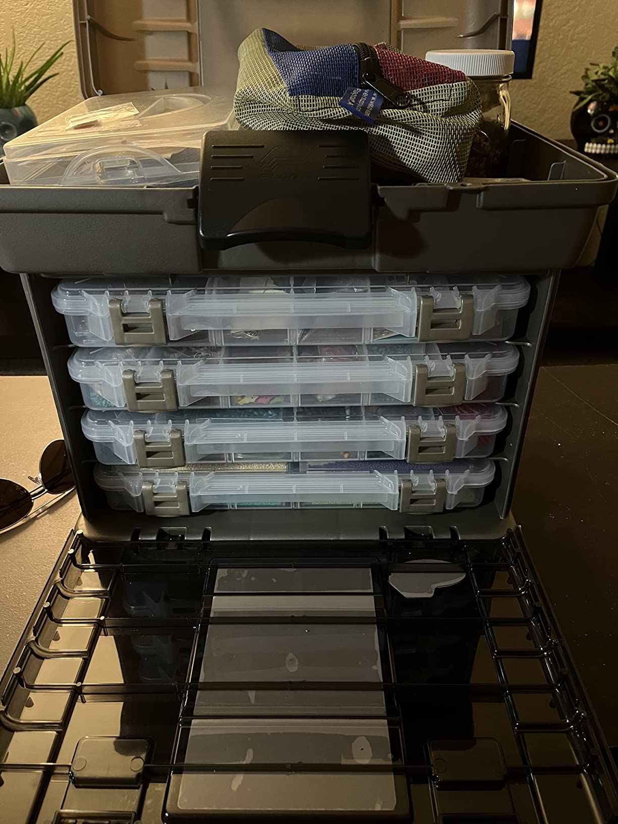 Plano Guide Series StowAway 4-By Rack System Tackle Box, Holds 4 3700 Utility Tackle Boxes, Quick-Access Top Storage with DuraView Lid, Durable Construction, Flexible, Adaptable Fishing Box customer photo 2