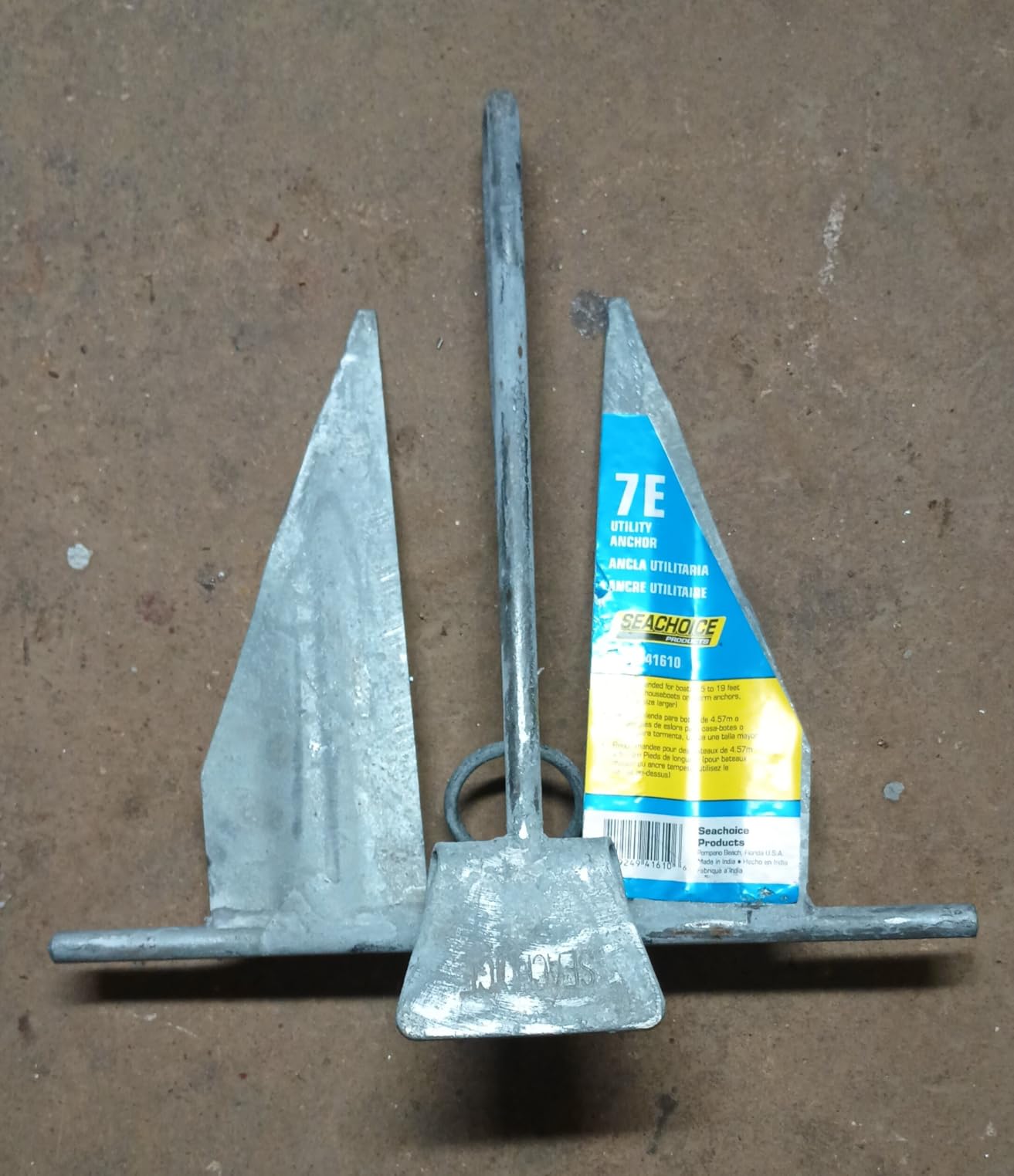 Seachoice Utility Anchor with Slip Ring Shank – Hot-Dipped Galvanized Steel or PVC Coated – Multiple Sizes customer photo 1