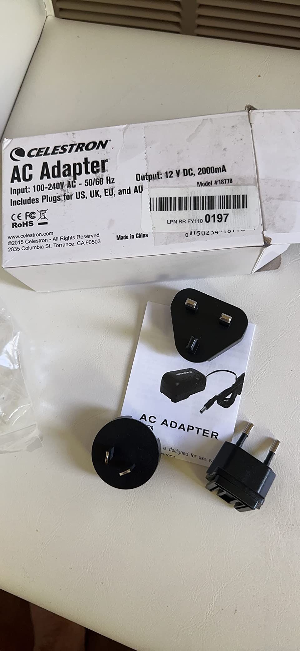 Celestron 2 Amp AC Power Adapter for Computerized Telescopes customer photo 2