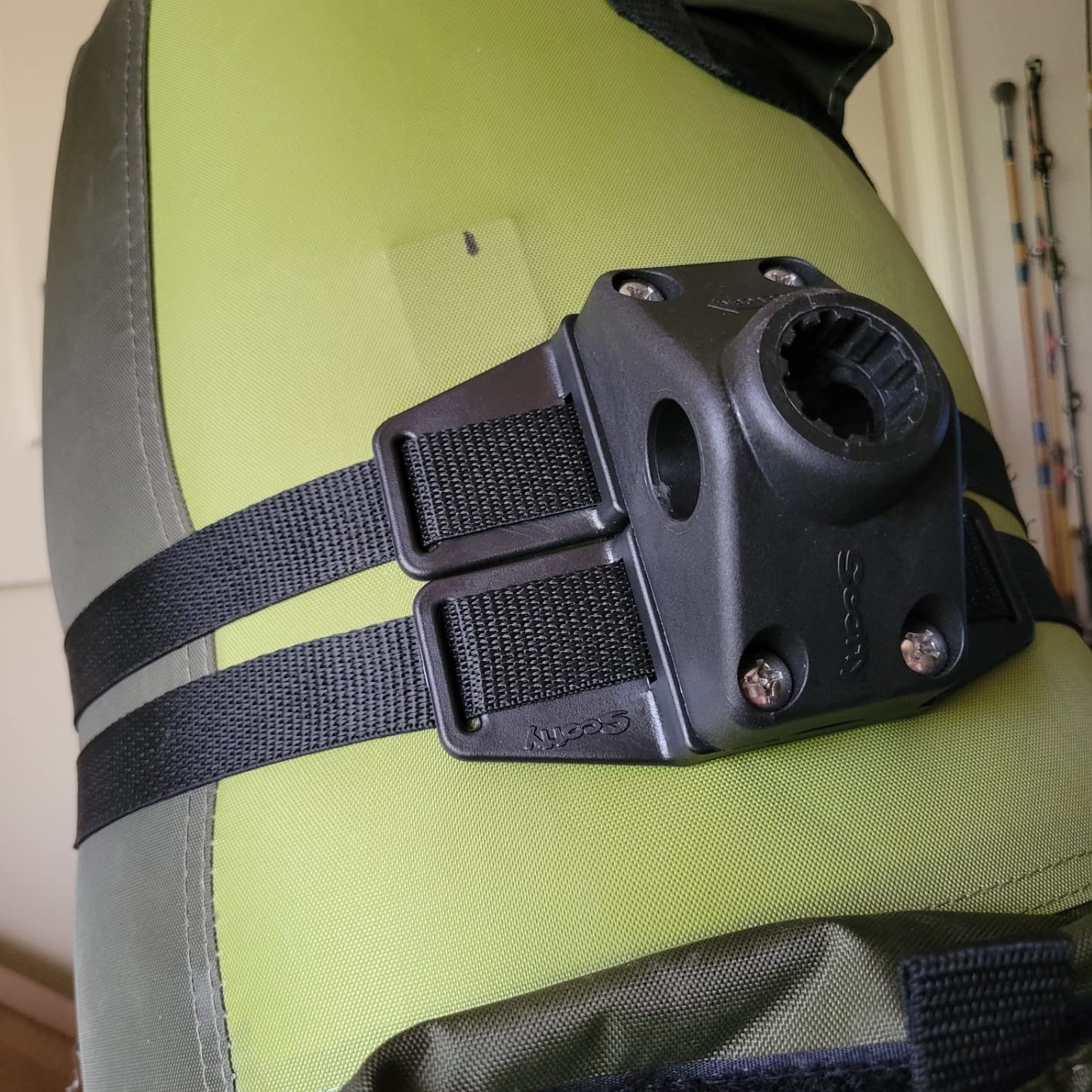 Scotty #267 Fly Rod Holder w/ #266 Float Tube Mount,Black customer photo 2
