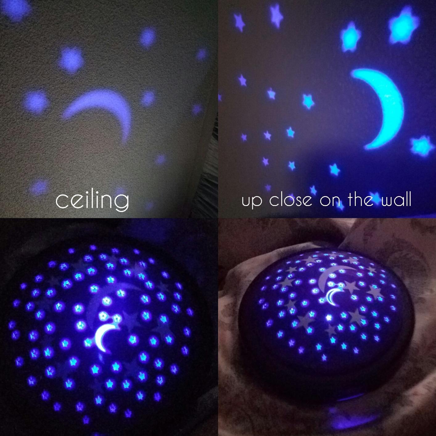 GE LED Moon and Star Projector Night Light, Battery Operated Tap Light customer photo 2