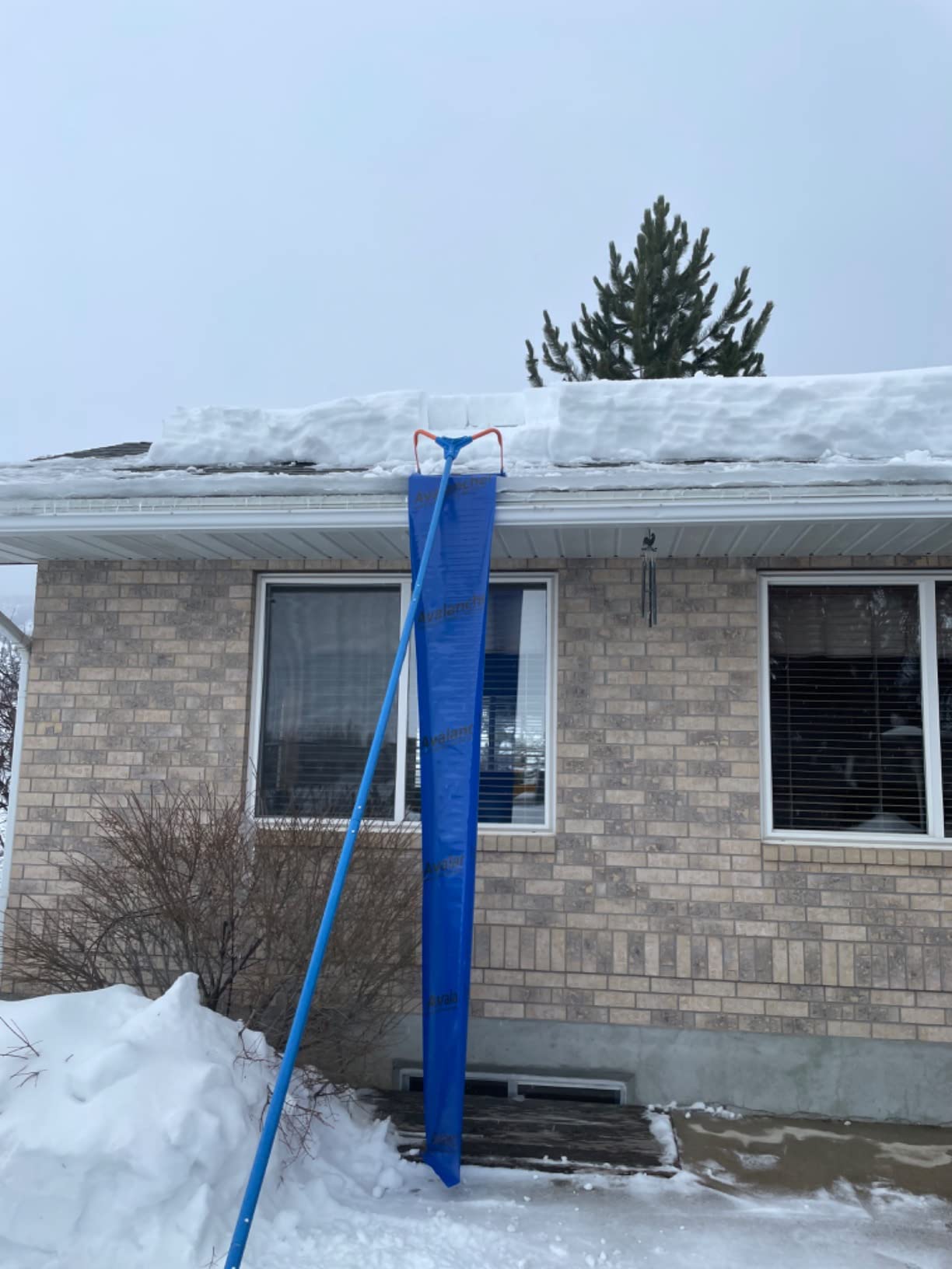 Avalanche! Roof Snow Rake, Snow Removal Tool, Assembled in the USA | 15 1/2 Ft Fiberglass Pole, 17 Inch x 12 Ft Slide, 1 1/2 Inch Wheels for Asphalt Shingle Roofs, AVA500 customer photo 1