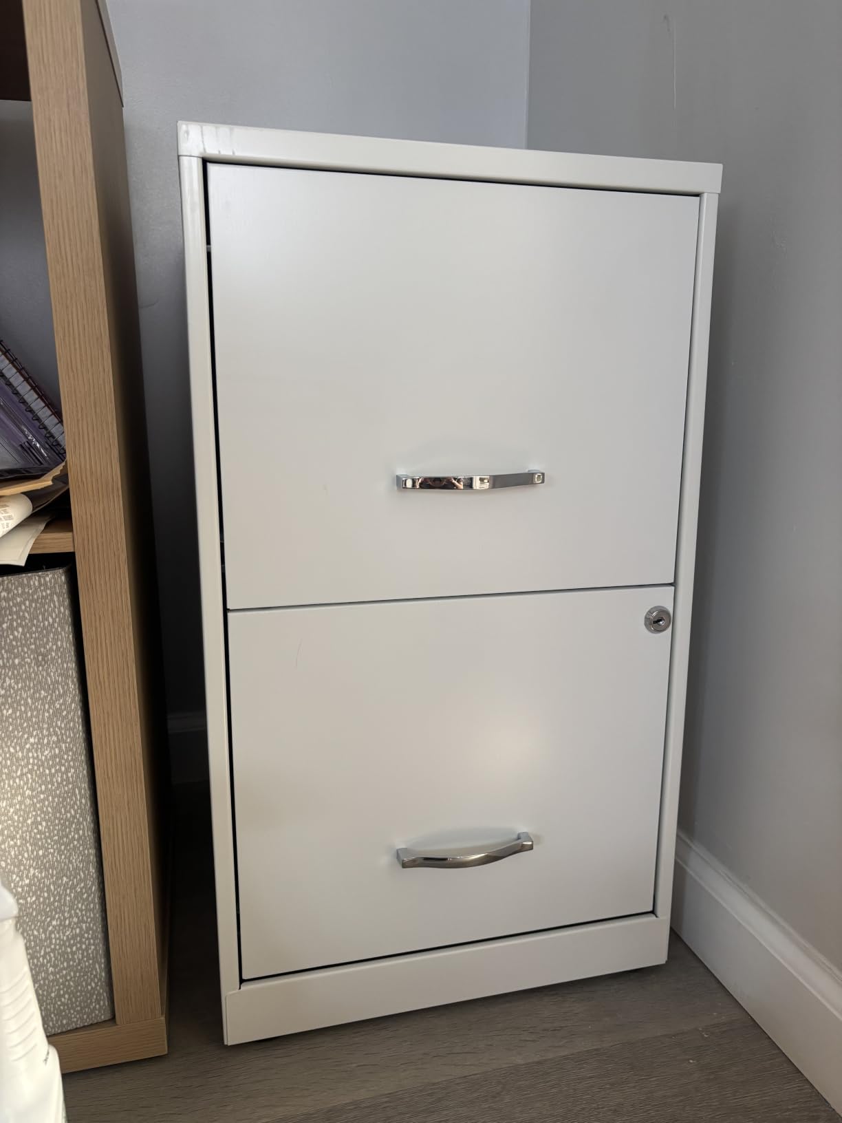 NuSparc 2 Drawer Locking Filing Cabinet | Pre-Assembled Steel Construction | Space-Saving Design is Perfect for Home and Small Office | Letter-Size | Assembled in North America customer photo 2