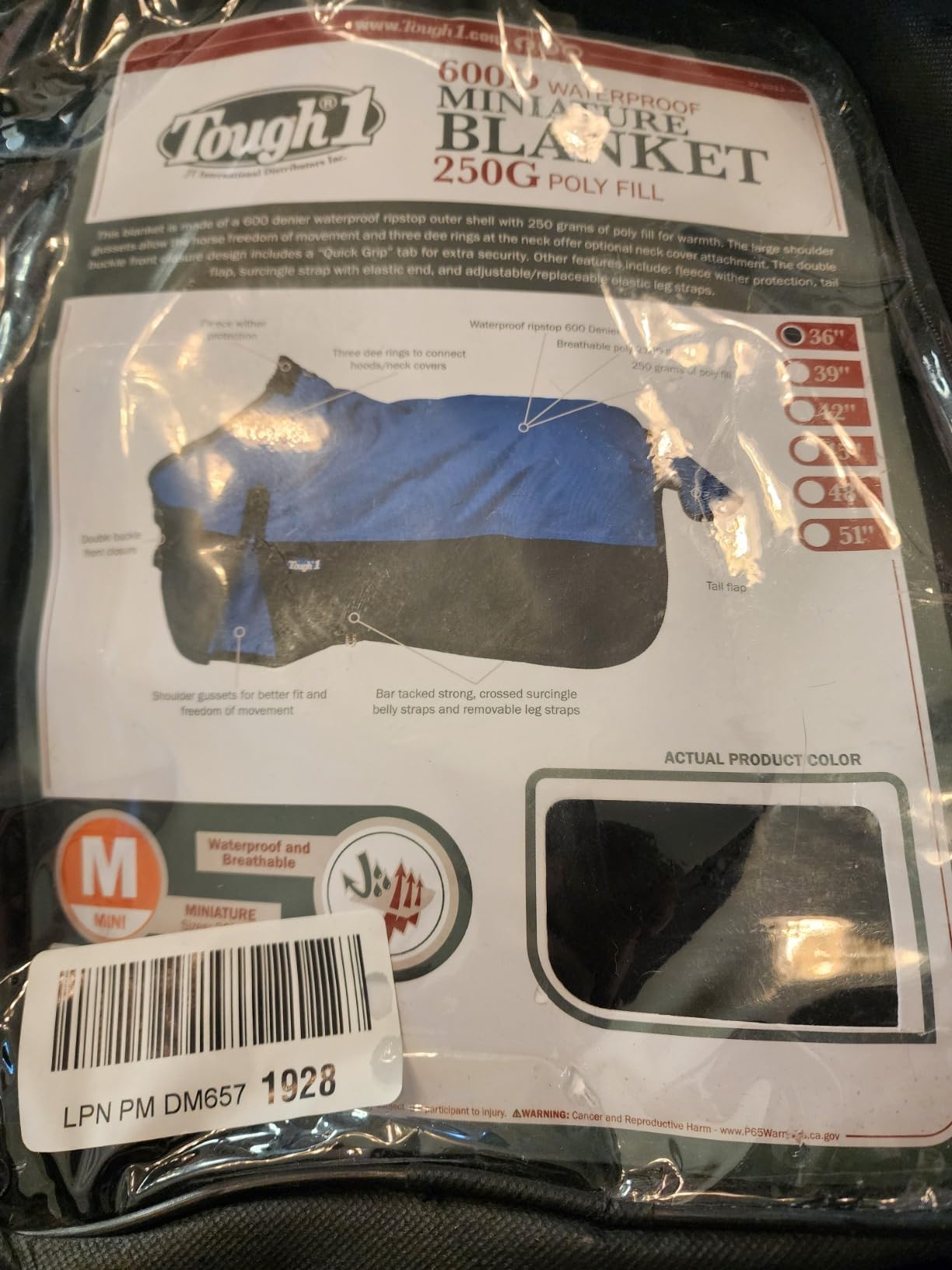 Tough 1 600D Waterproof Poly Miniature Turnout Blanket customer photo 1