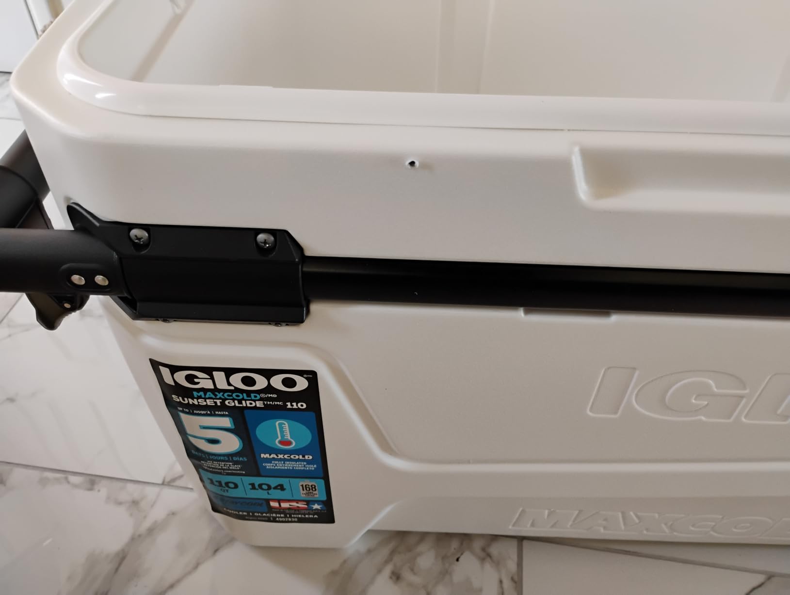 Igloo Maxcold Glide 110Qt Wheeled Cooler | Insulated Hard Shell Ice Chest customer photo 2