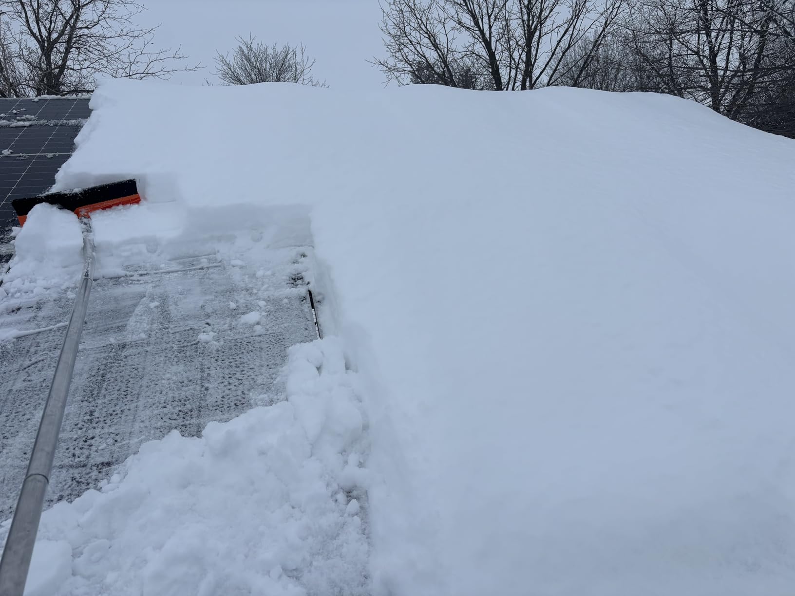 Roof Brush + Snow Rake All-in-One Tool | Clear, Leaves, Snow & Debris Fast | 22ft Reach | Adjustable for Valleys | Year-Round Roof Cleaning Broom & RoofRake | Lightweight, Easy to Use, US Made customer photo 2