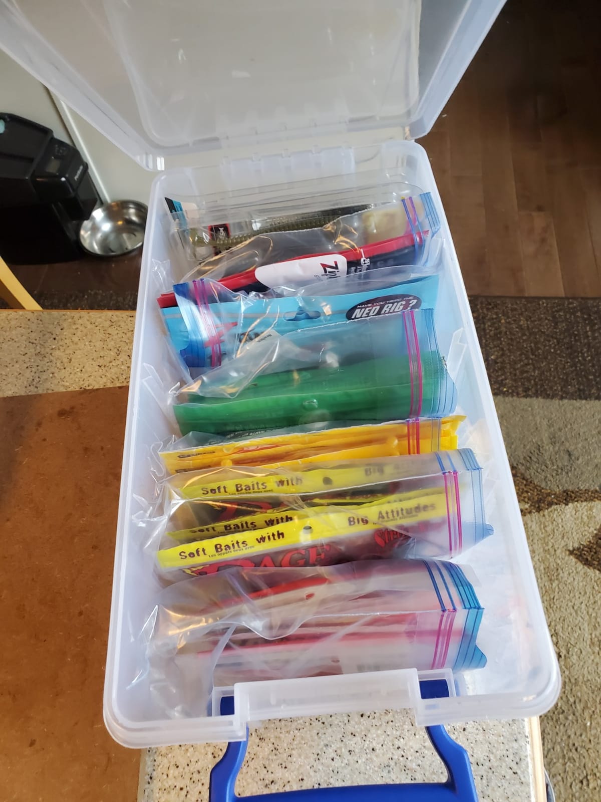 Flambeau Outdoors Super Half Satchel Soft Bait Organizer, Zerust, Clear customer photo 2