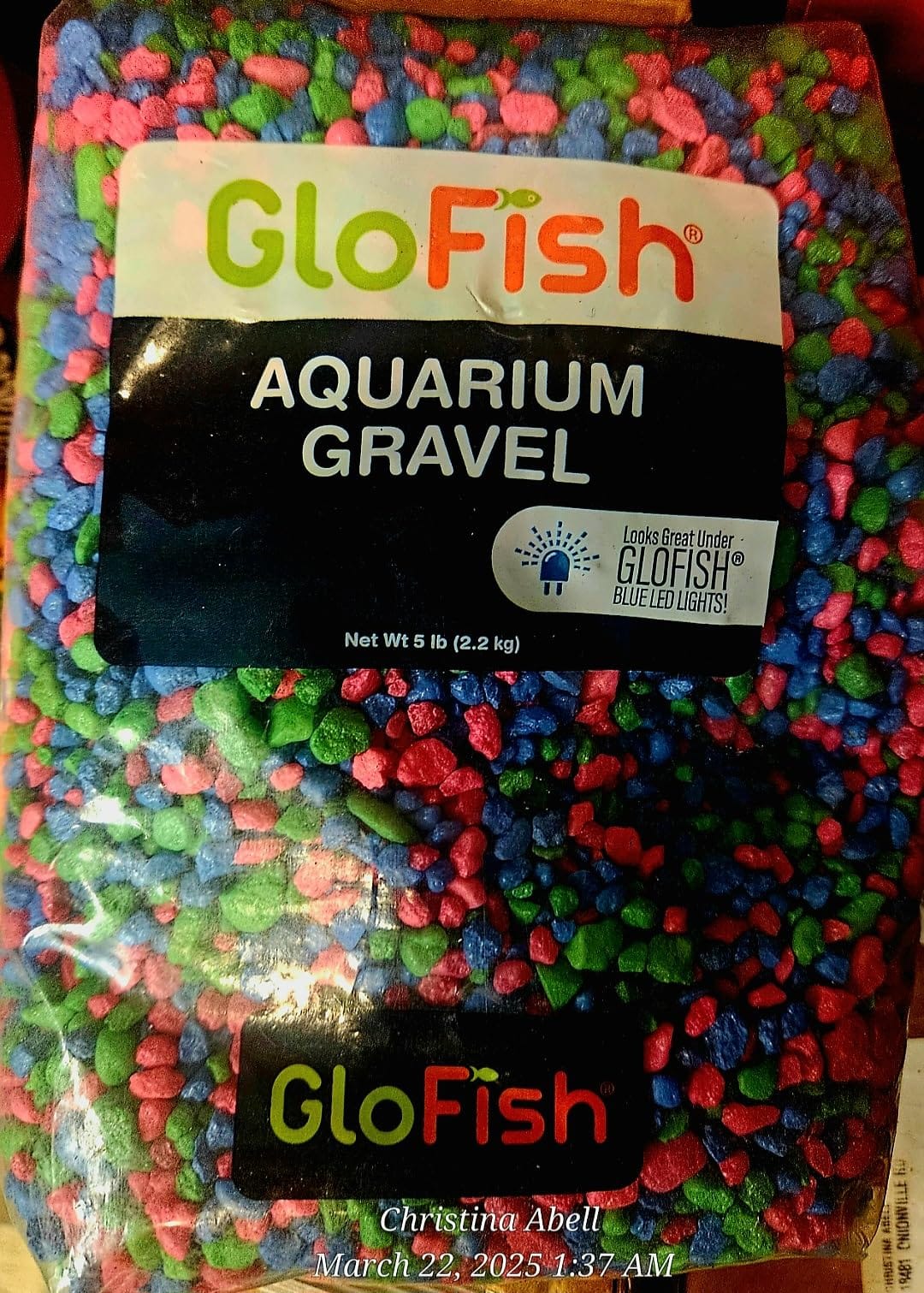 Glofish Aquarium Gravel, Solid Black, 5-Pound Bag customer photo 1