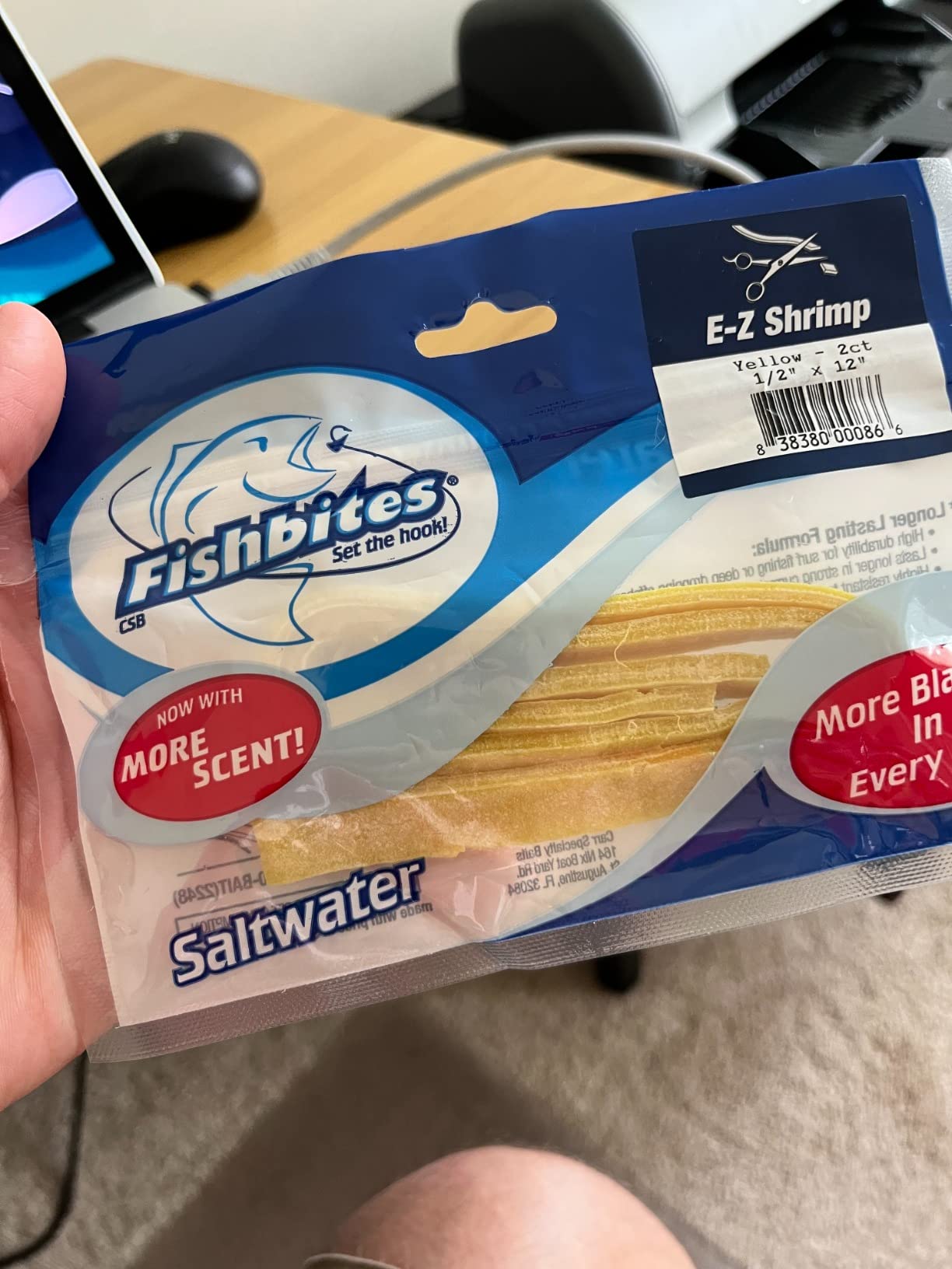 Fishbites E-Z Longer Lasting Shrimp Scented Saltwater Bait – 1/2