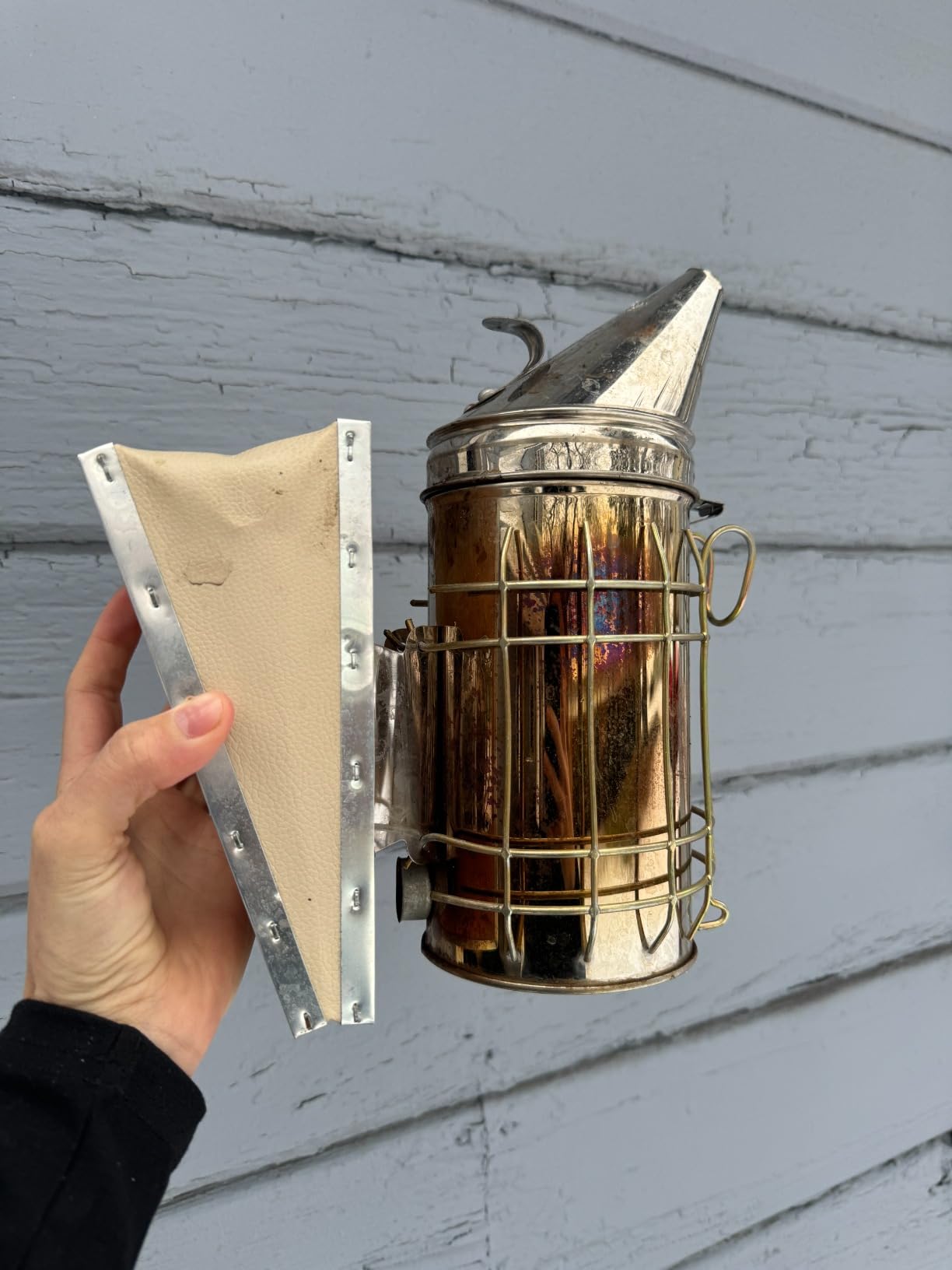 New Bee Hive Smoker Stainless Steel w/Heat Shield Beekeeping Equipment customer photo 1