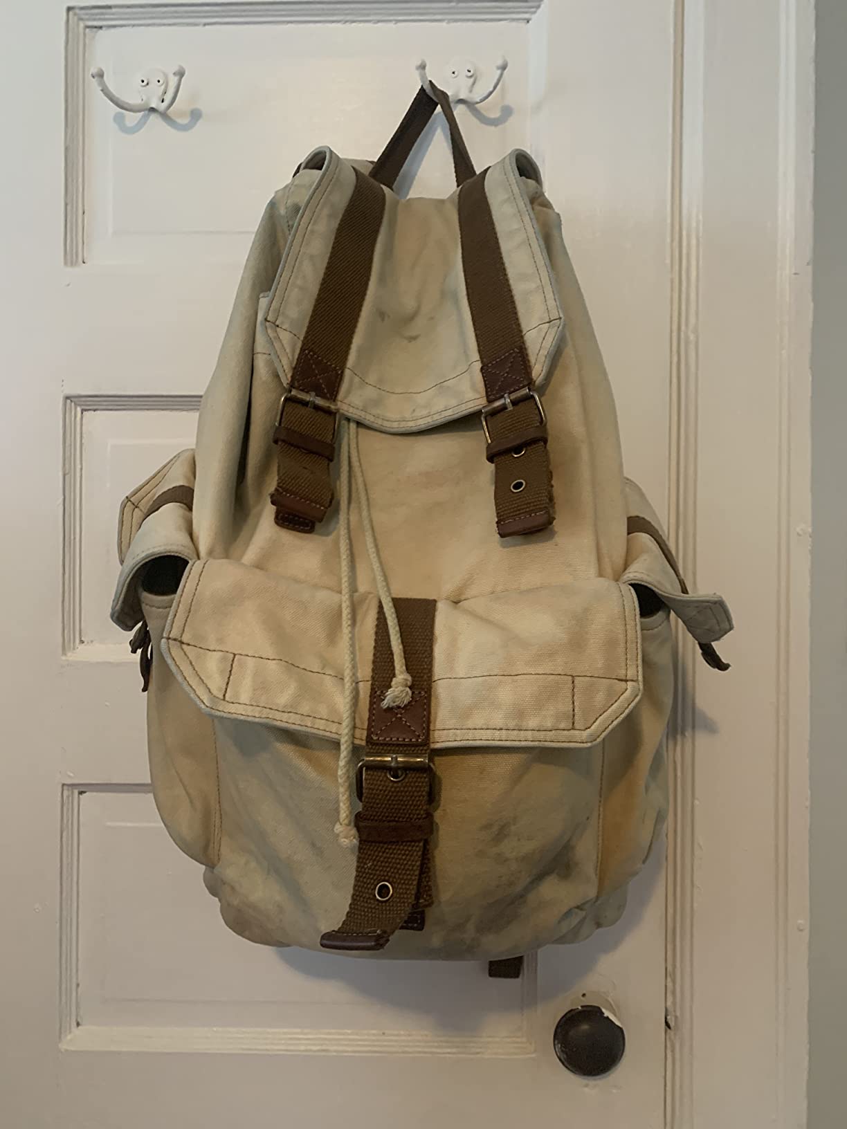 GOOTIUM 21101AMG Specially High Density Thick Canvas Backpack Rucksack, Field Tan, Large customer photo 2
