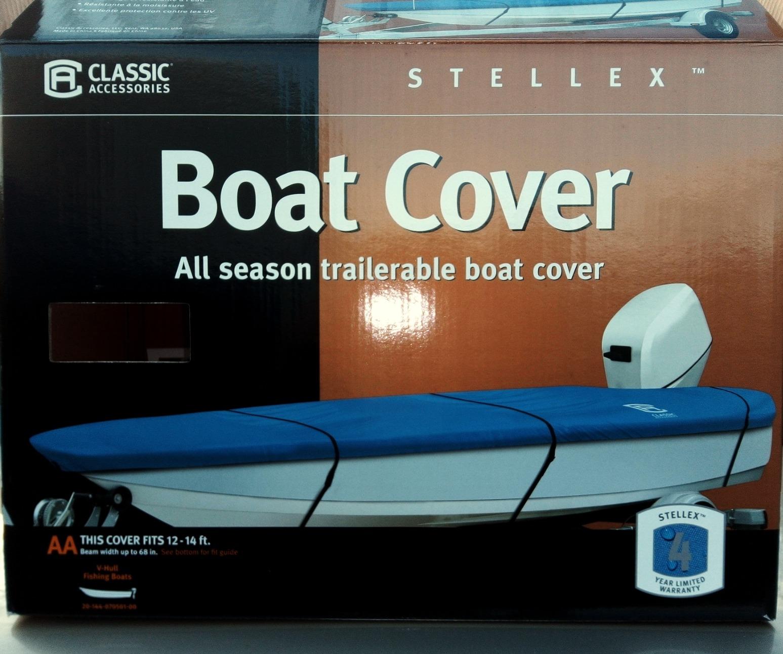 Classic Accessories Stellex All Seasons Boat Cover, Fits Boats 14' - 16' L x 75