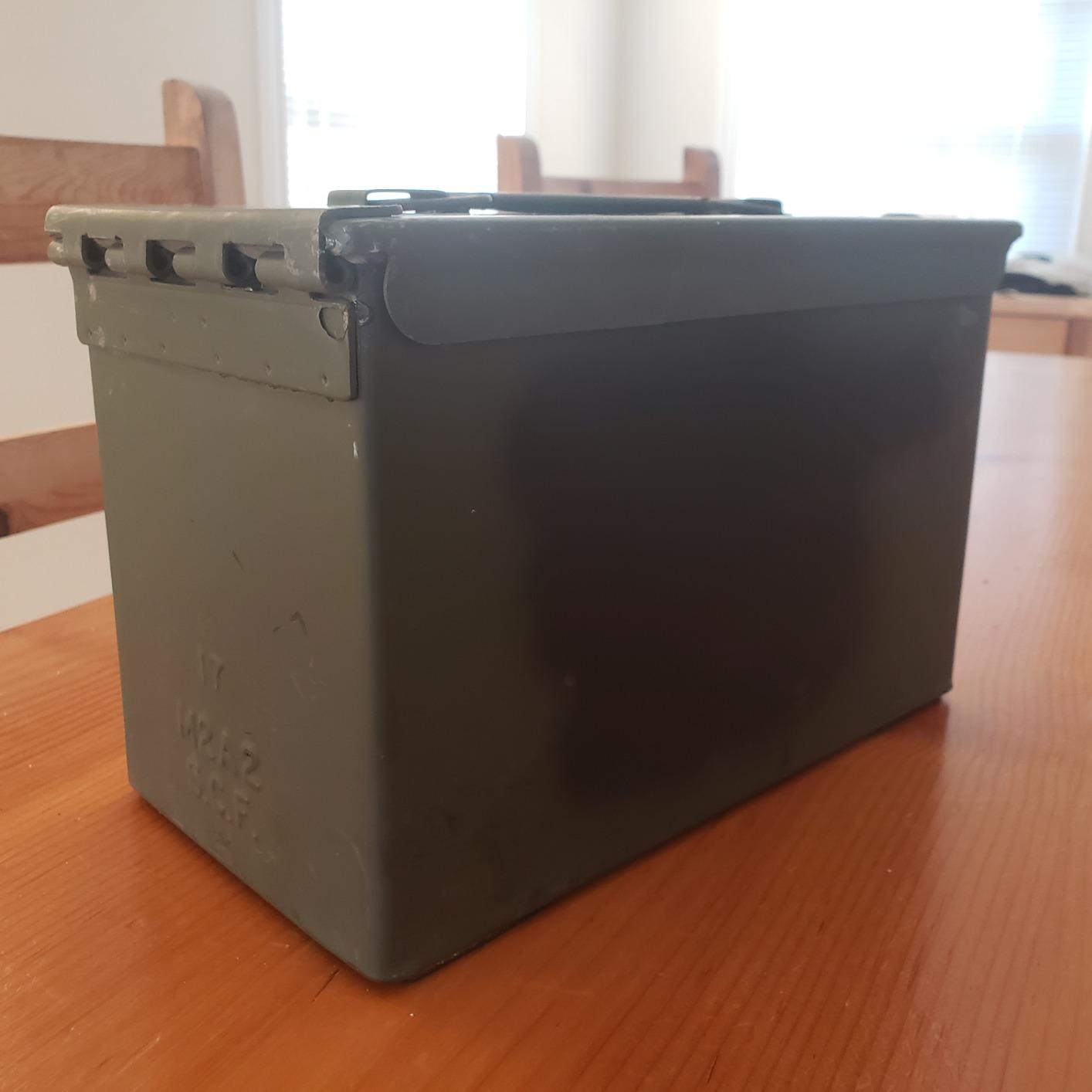 U.S. G.I. M2A1 50 Cal Ammo Can Organizer (OD Green) - Watertight Seal Metal Storage Box w/ Hinged Lid & Secure Latch – Ideal Ammo Can Surplus for Gear, First Aid, & Survival Supplies customer photo 2