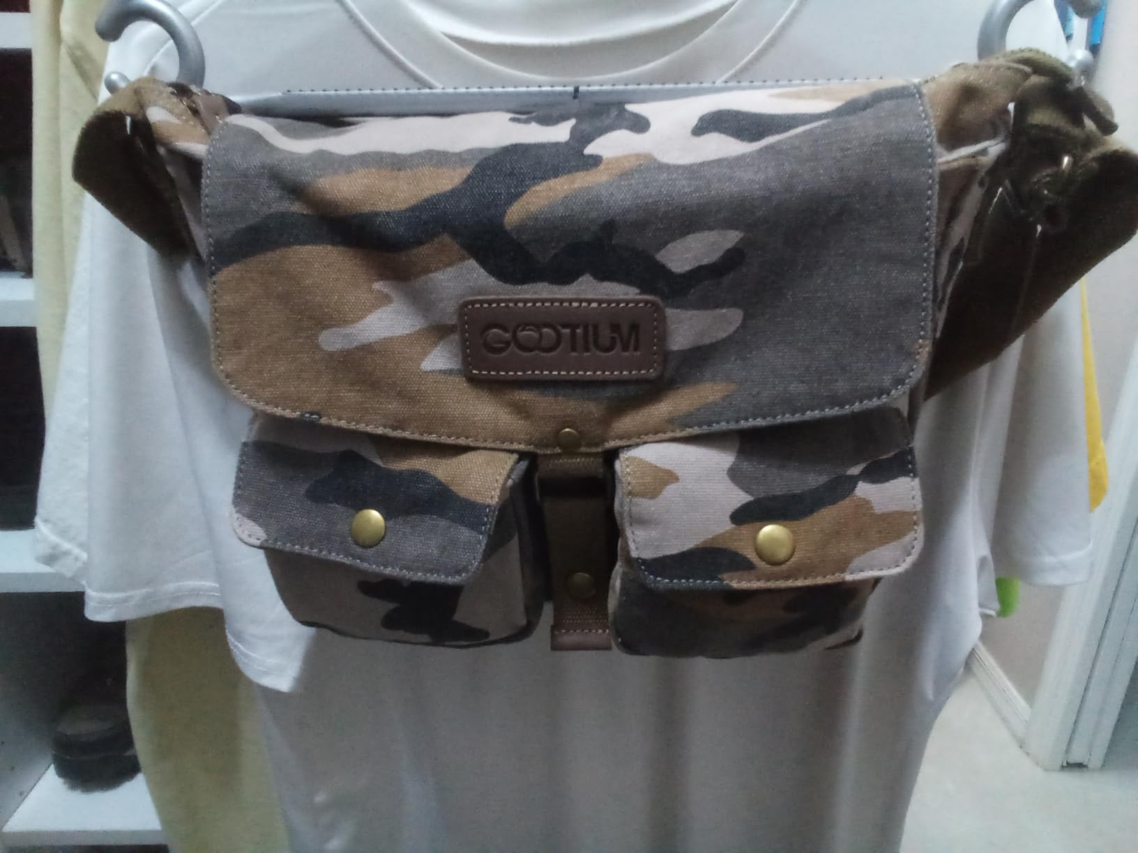 GOOTIUM Canvas Messenger Bag - Vintage Crossbody Shoulder Bag Military Satchel customer photo 2