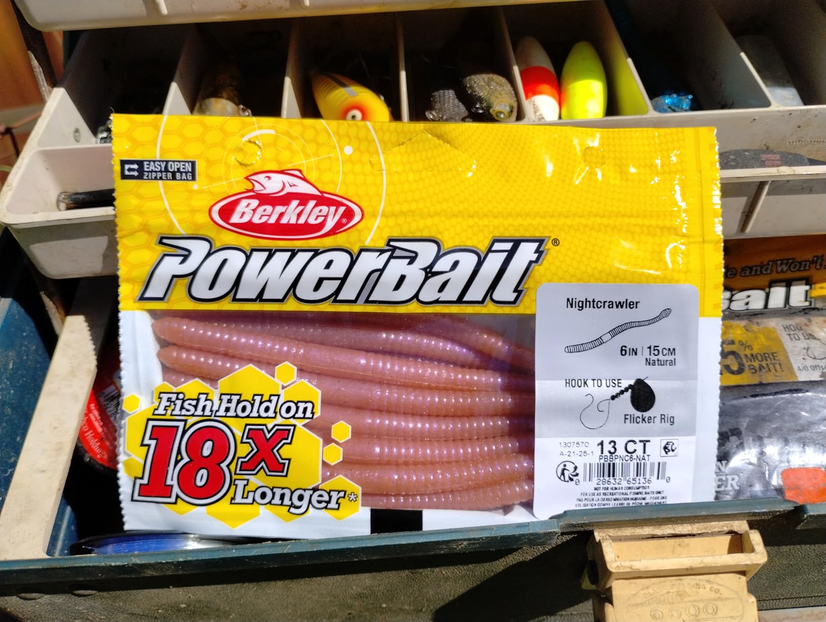 Berkley PowerBait Power Nightcrawler Natural, 6