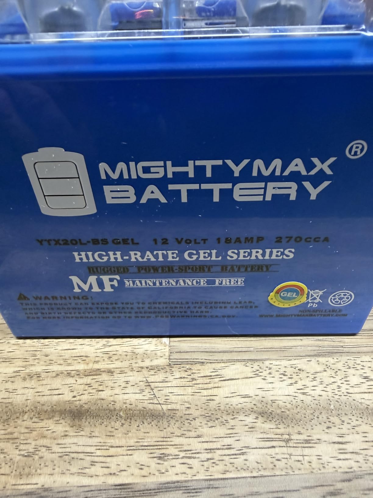 Mighty Max Battery YTX20L-BS Gel 12V 18Ah Battery for Sea-Doo All Models GTX 4-TEZ 94-07 customer photo 2