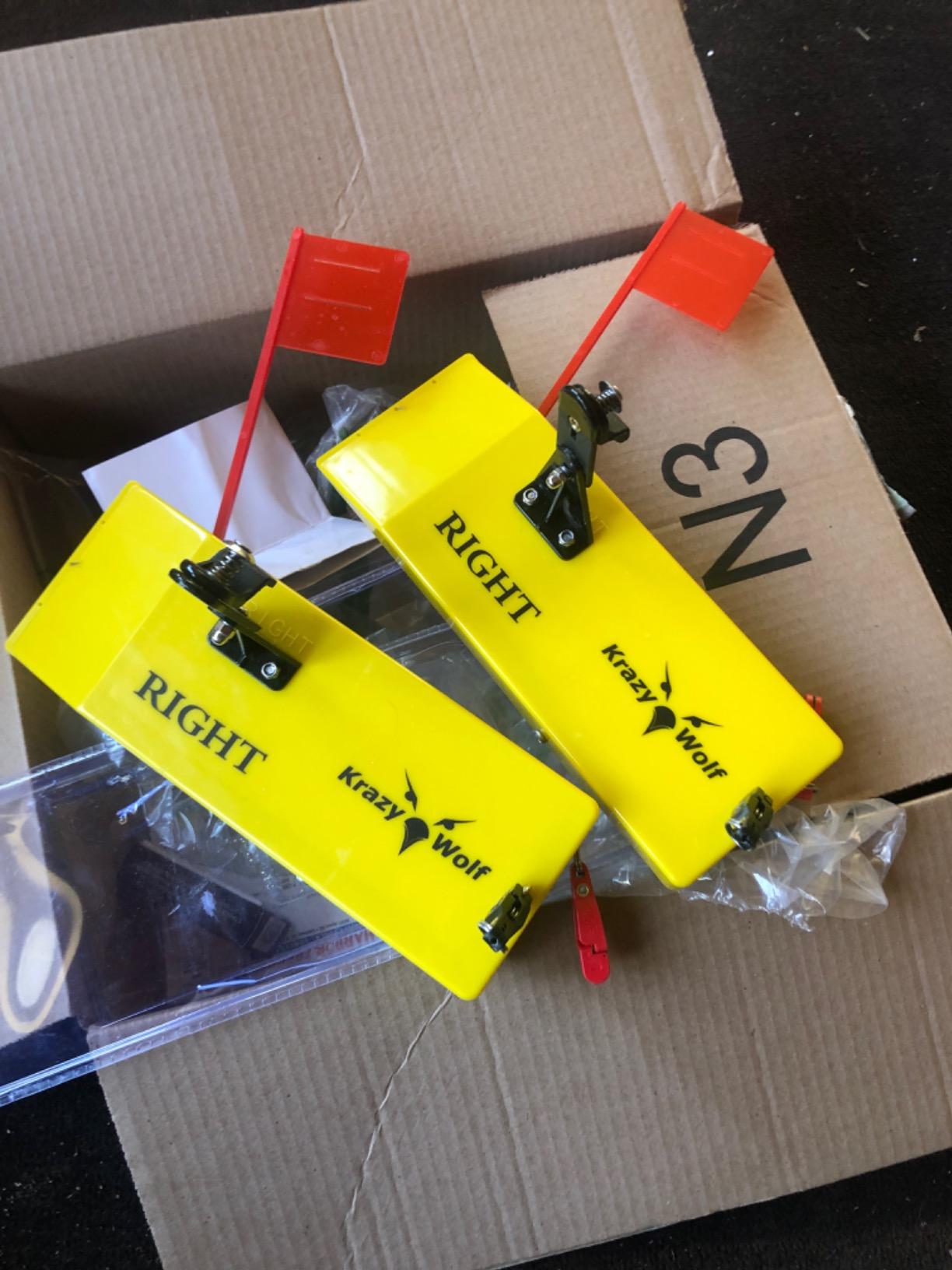 Planer Board (P007,P009),Includes Spring Flag System,Left&Right L8 xW3,L10 Xw3.5,Pair,Yellow customer photo 1
