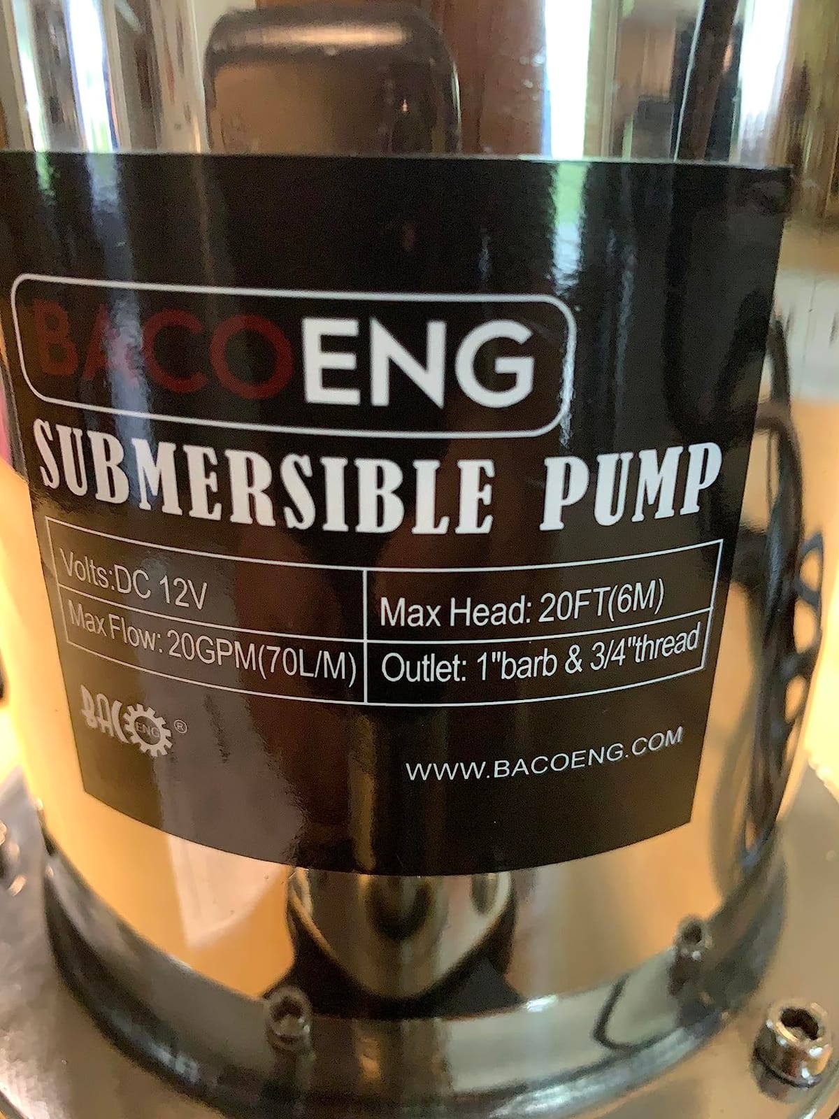 BACOENG DC 12V Farm & Ranch Solar Water Pump Submersible Well Pump 26ft Lift customer photo 2
