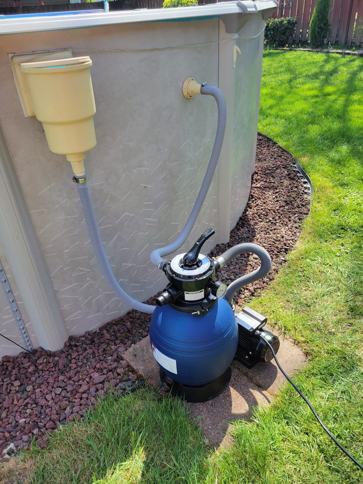 Swimline Sand Filter Pump for Above Ground Pool - 14'', 0.45THP, 2400 GPH Pump Flow Rate, 4 Way Multi Port Valve, Easy Installation customer photo 1